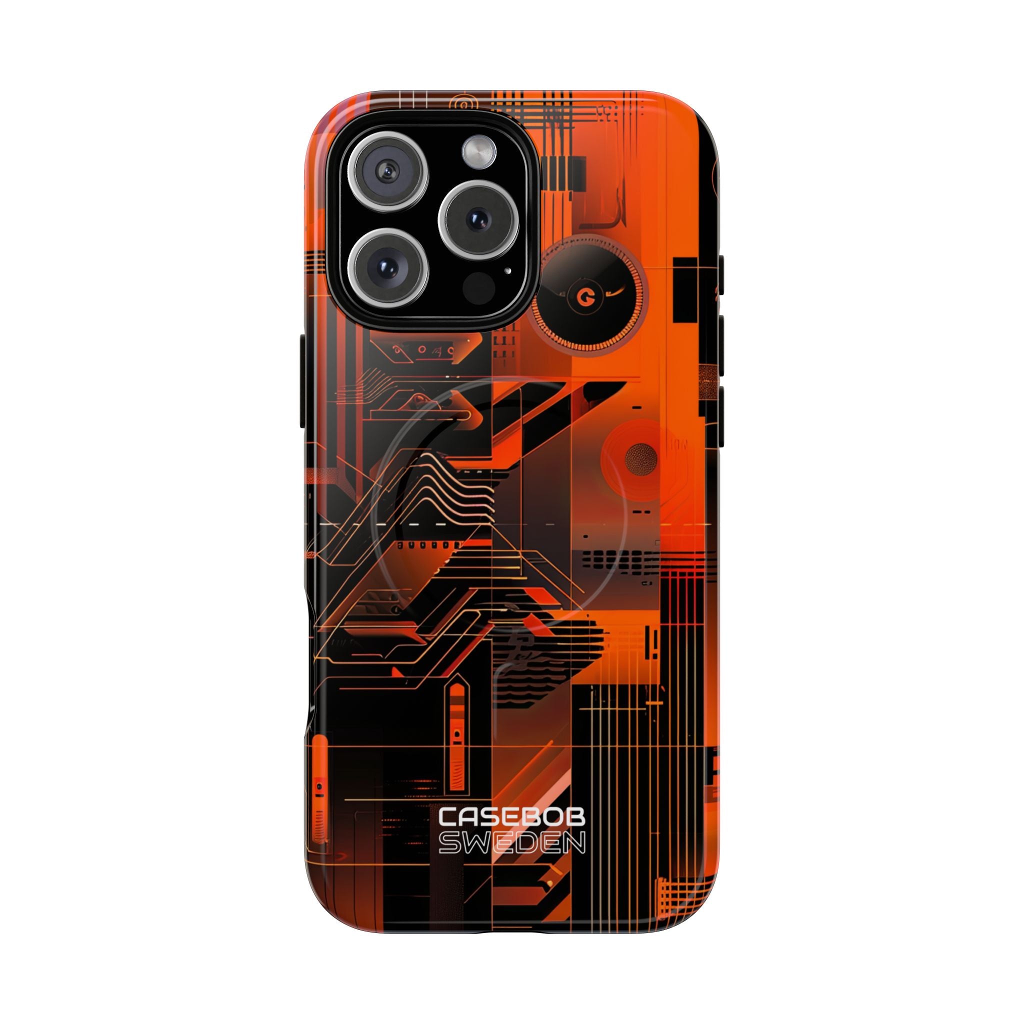Orange Circuit Dreams iPhone 16 - Tough+