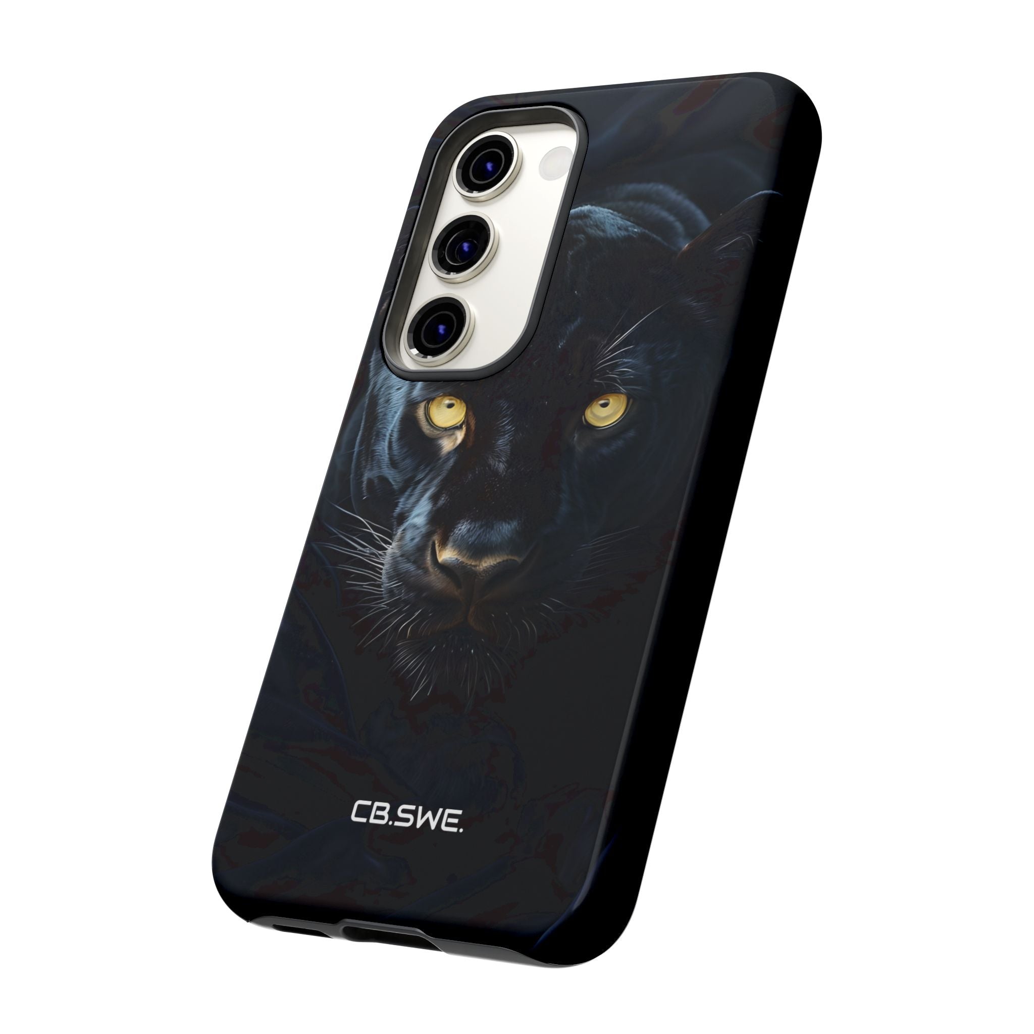 Intense Black Panther Portrait Golden Eyes Samsung S23 - Tough