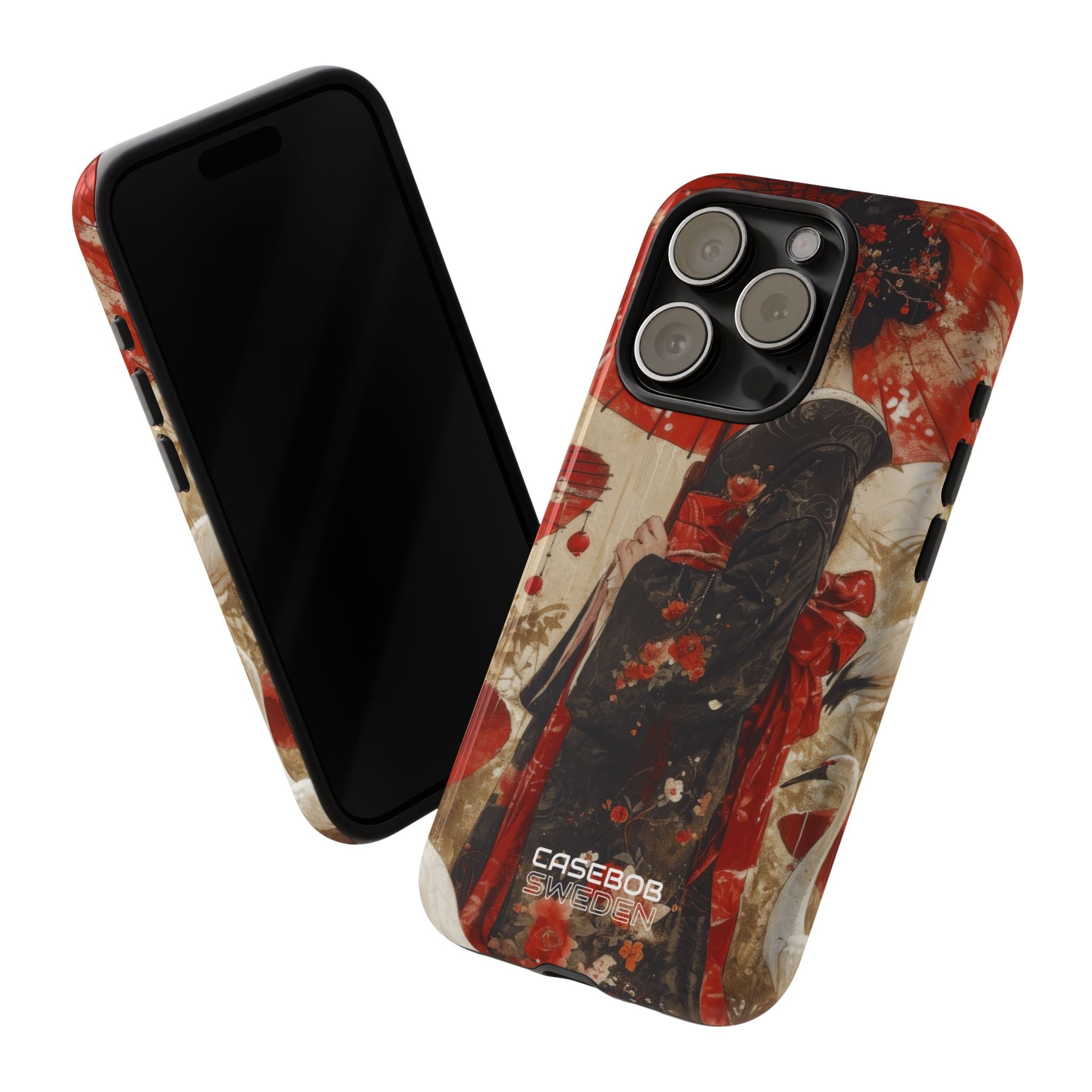 Scarlet Crane Dreams iPhone 15 - Tough