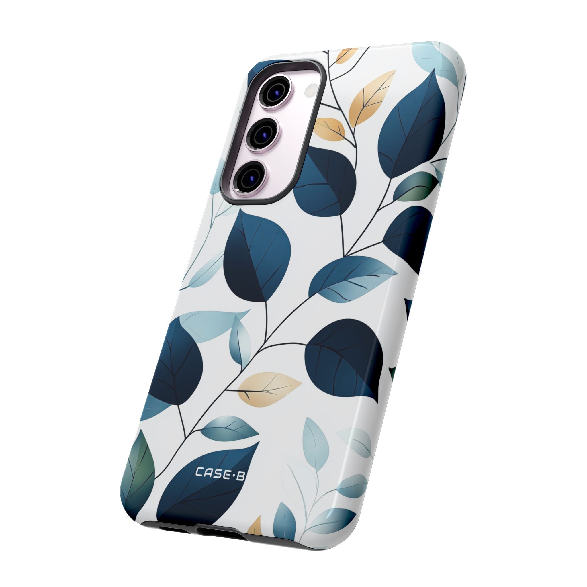 Navy Leaf Veins Samsung S23 Plus Case - Tough