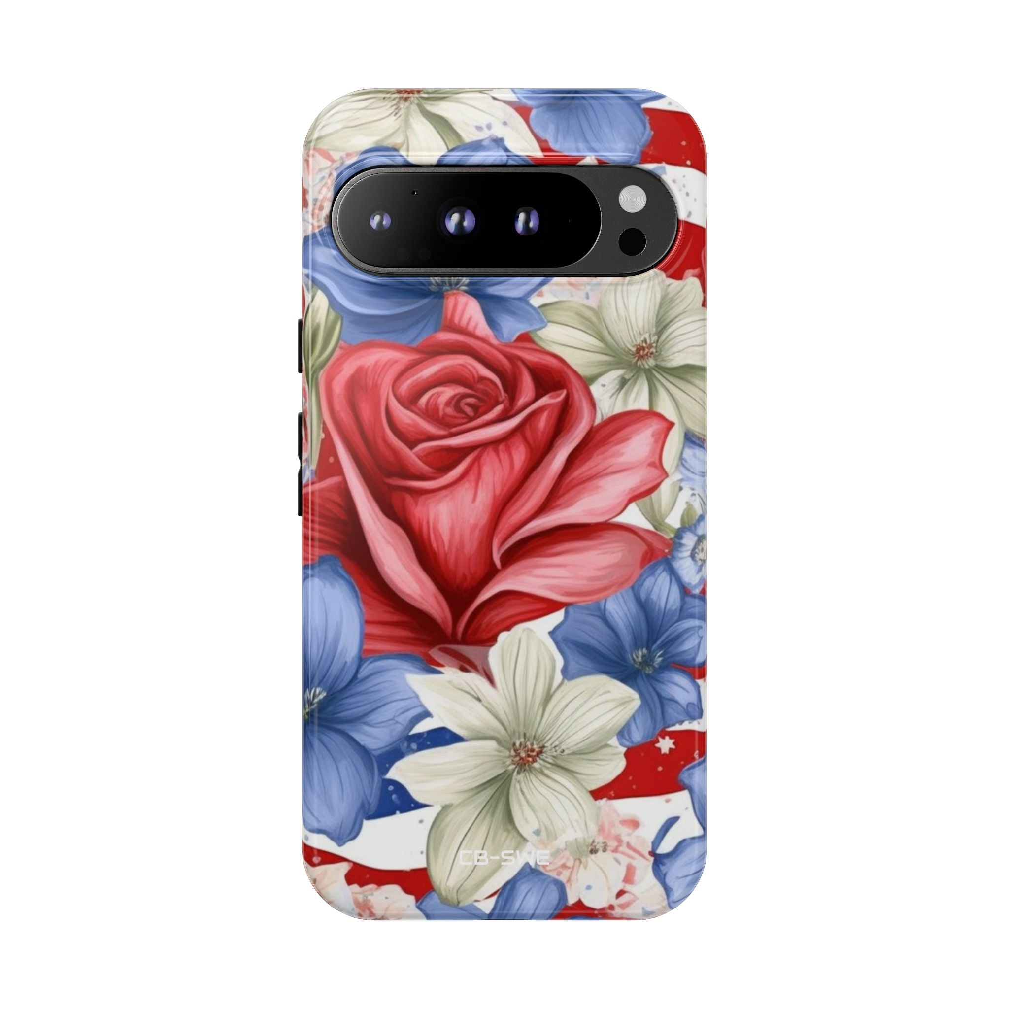 Roses Embrace Stripes - Google Pixel Case