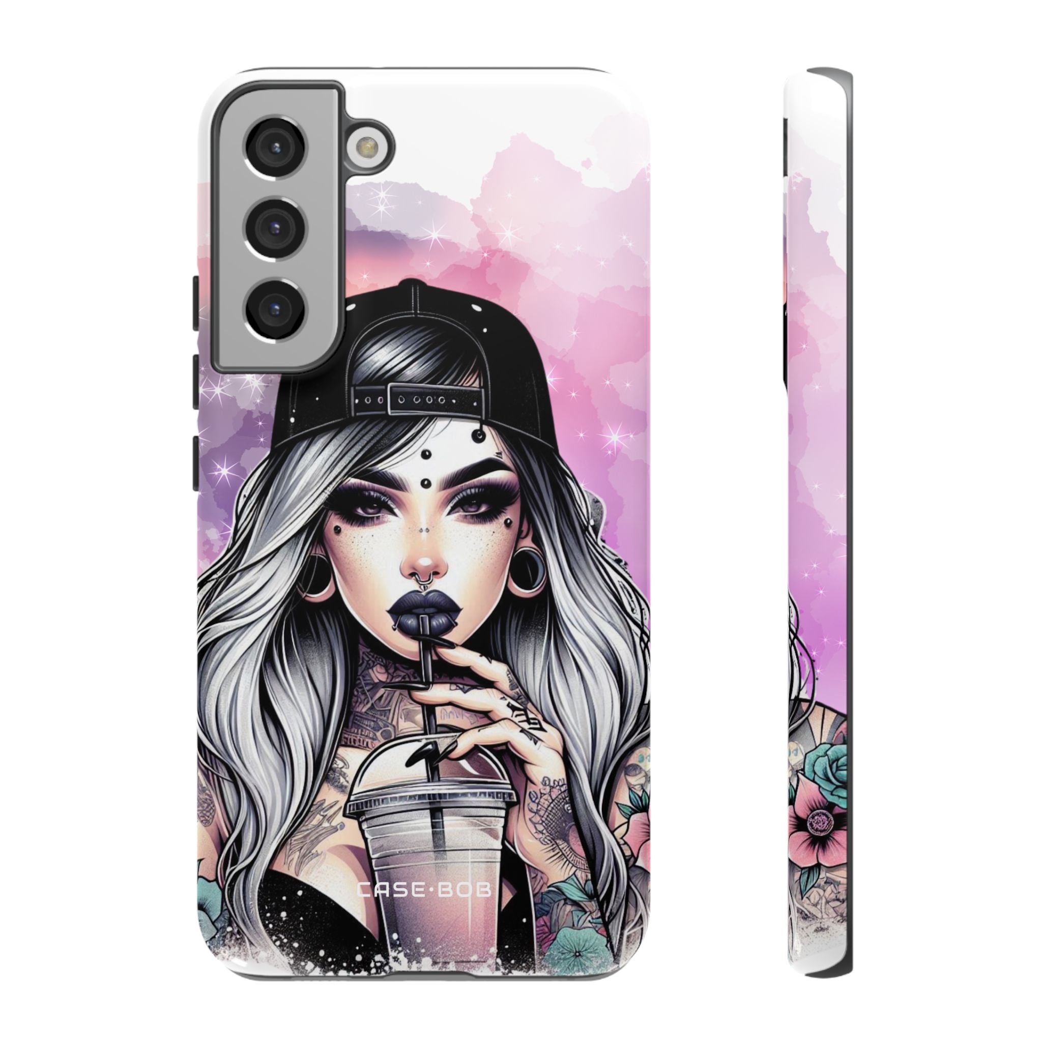 Silver Sip Nebula Samsung S22 Plus Case - Tough