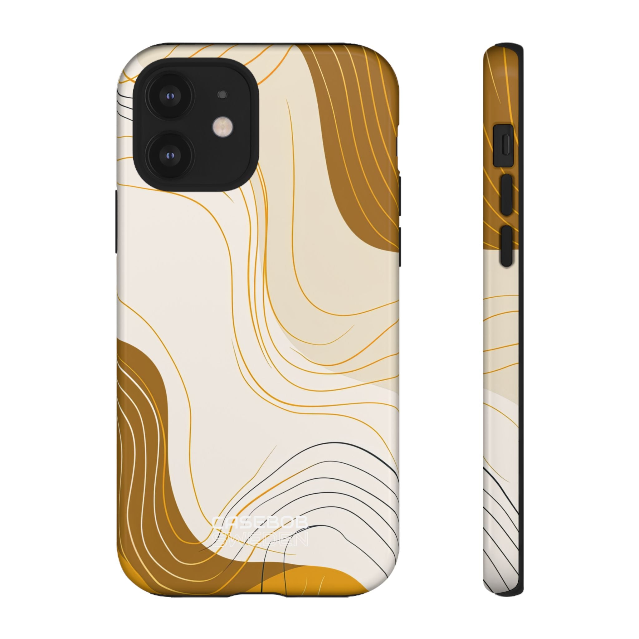 Golden Flow Lines iPhone 12 - Tough