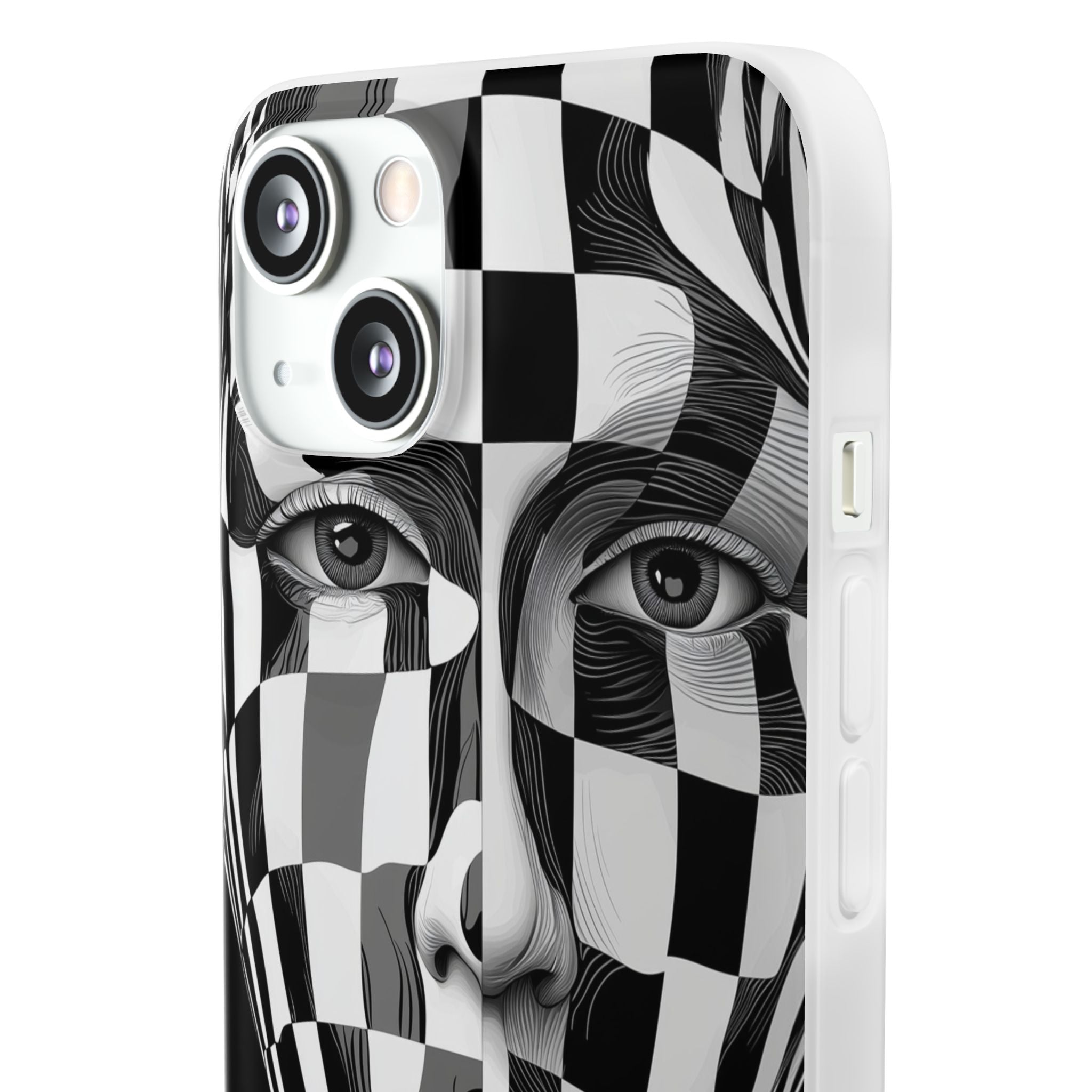 Checkered Face iPhone 13 - Soft
