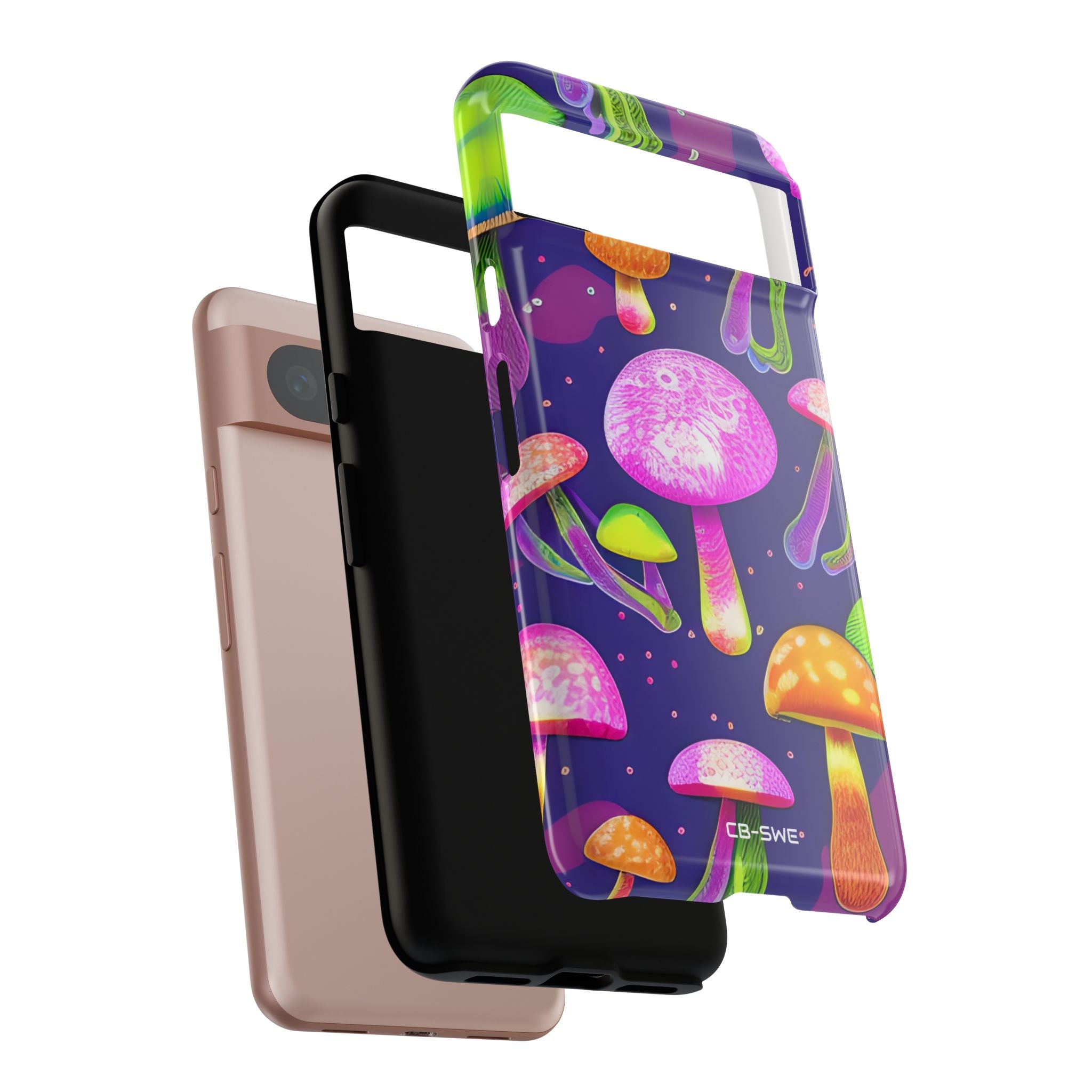 Neon Mushroom Dreams - Google Pixel Case