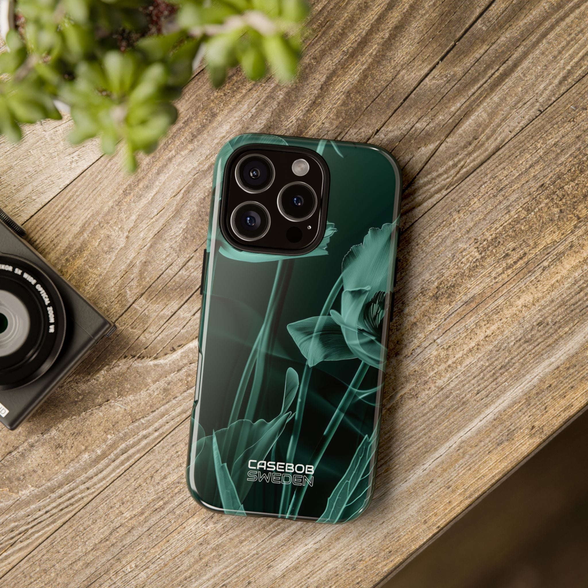 Teal Bloom Radiance iPhone 16 - Tough