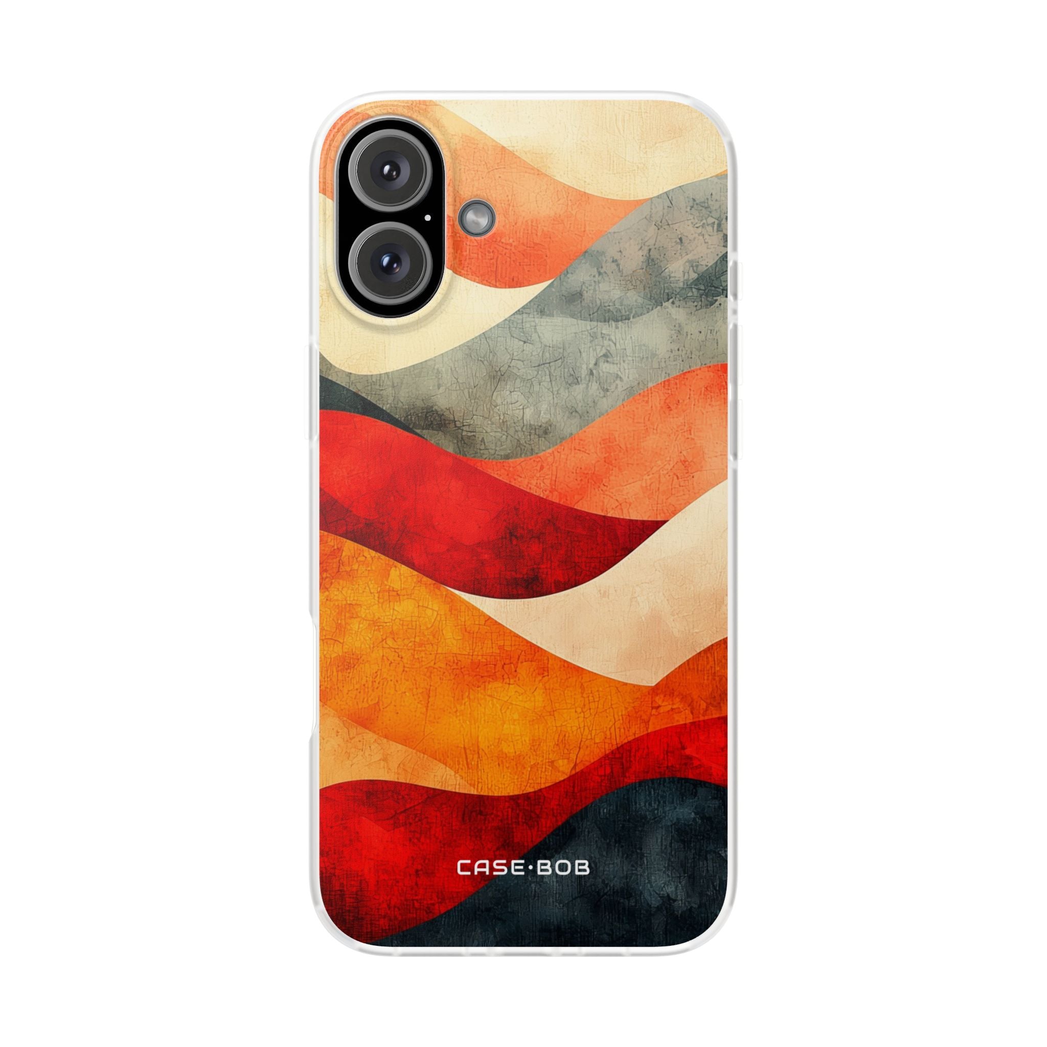 Cracked Wave Sunset iPhone 16 Plus Case - Soft