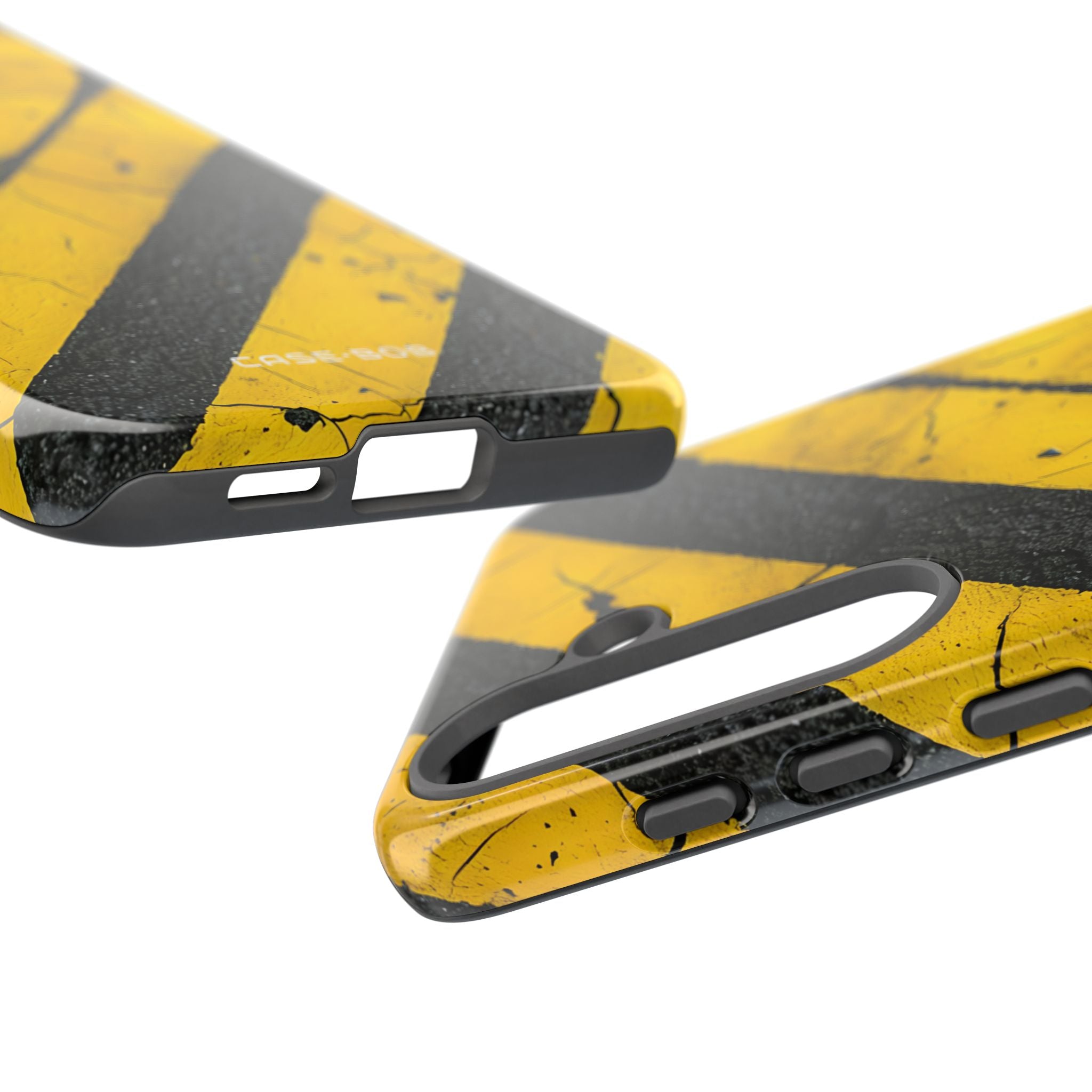 Yellow Stripe Distress Samsung S25 Plus Case - Tough