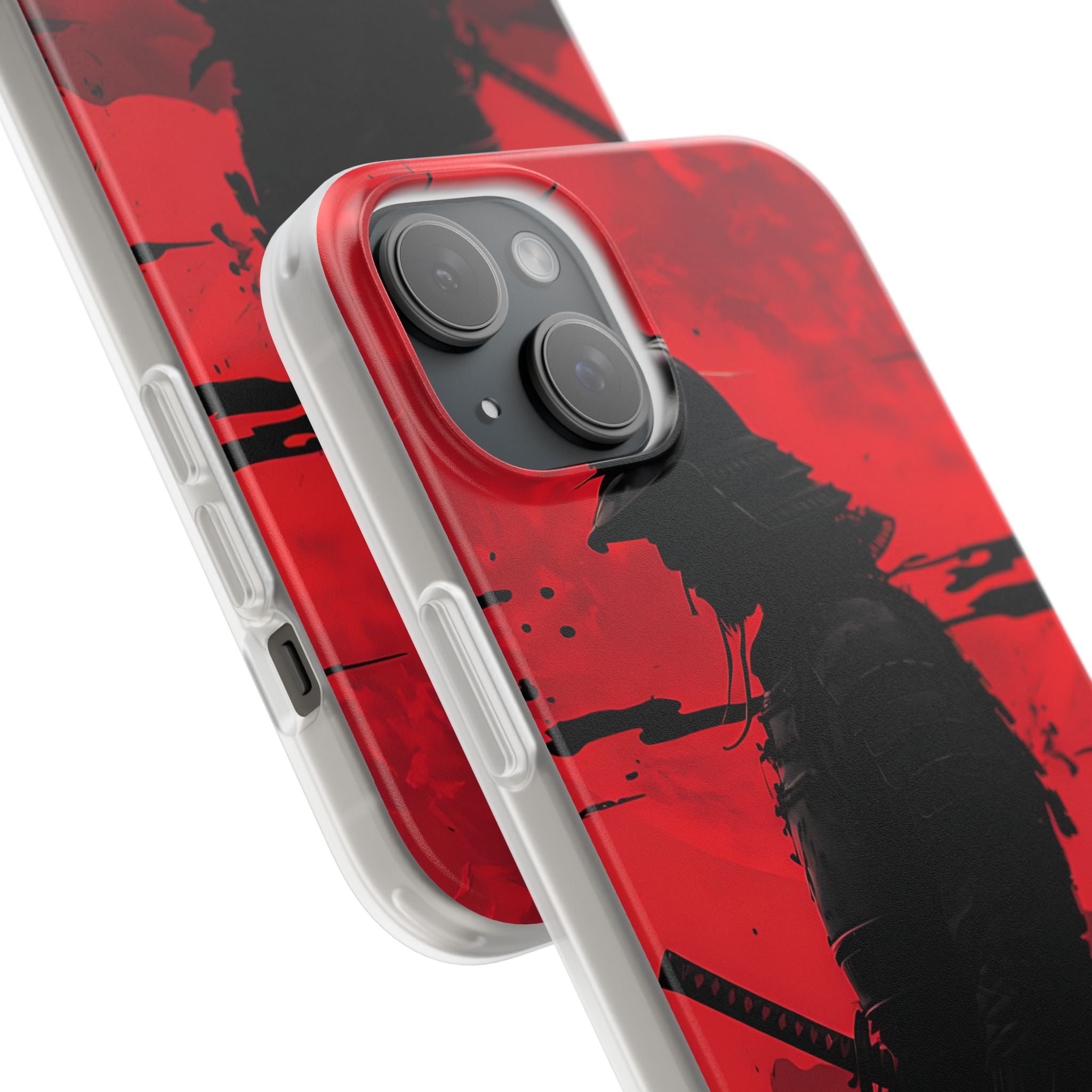 Crimson Samurai iPhone 15 Plus Case - Soft