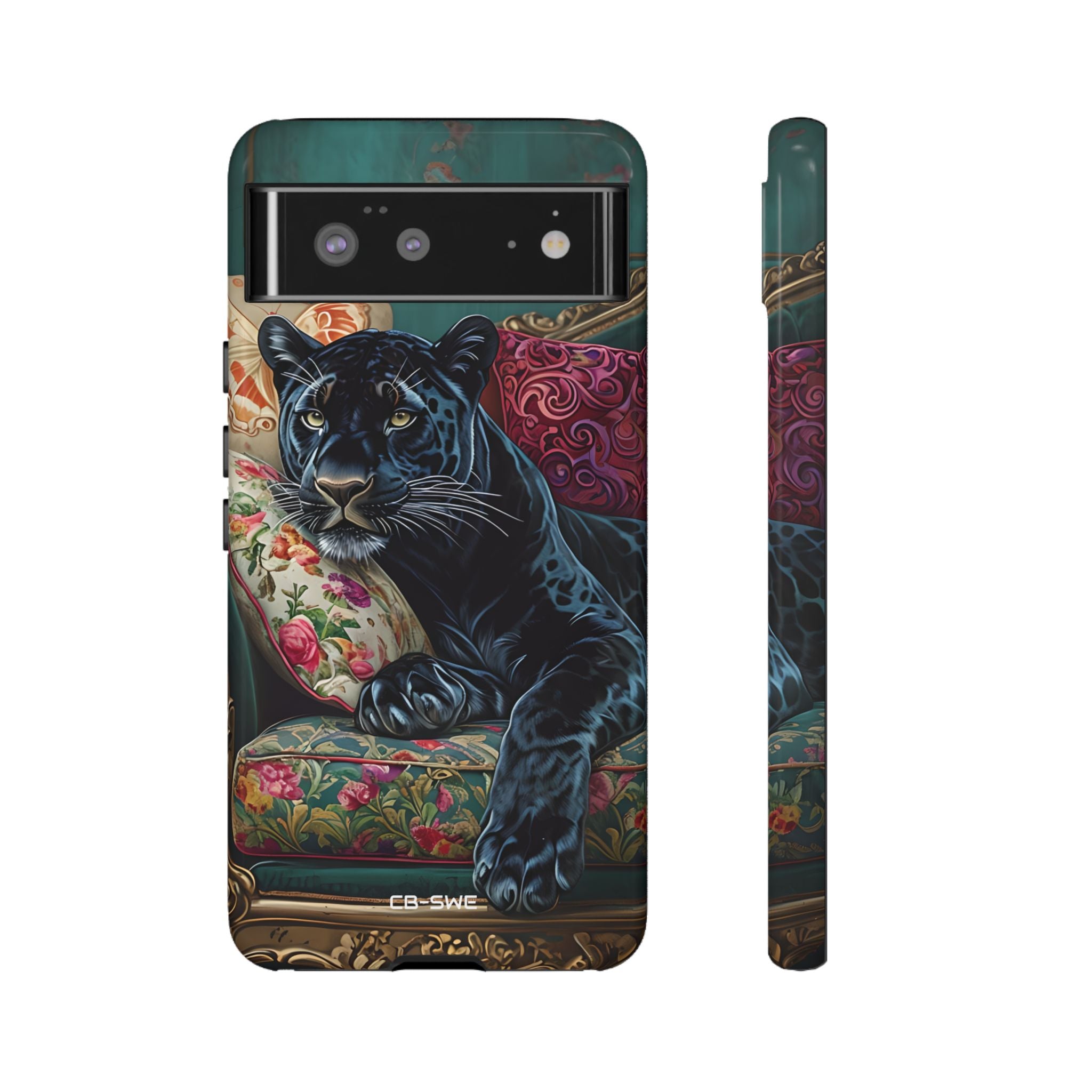 Panther on Vintage Chaise - Google Pixel Case