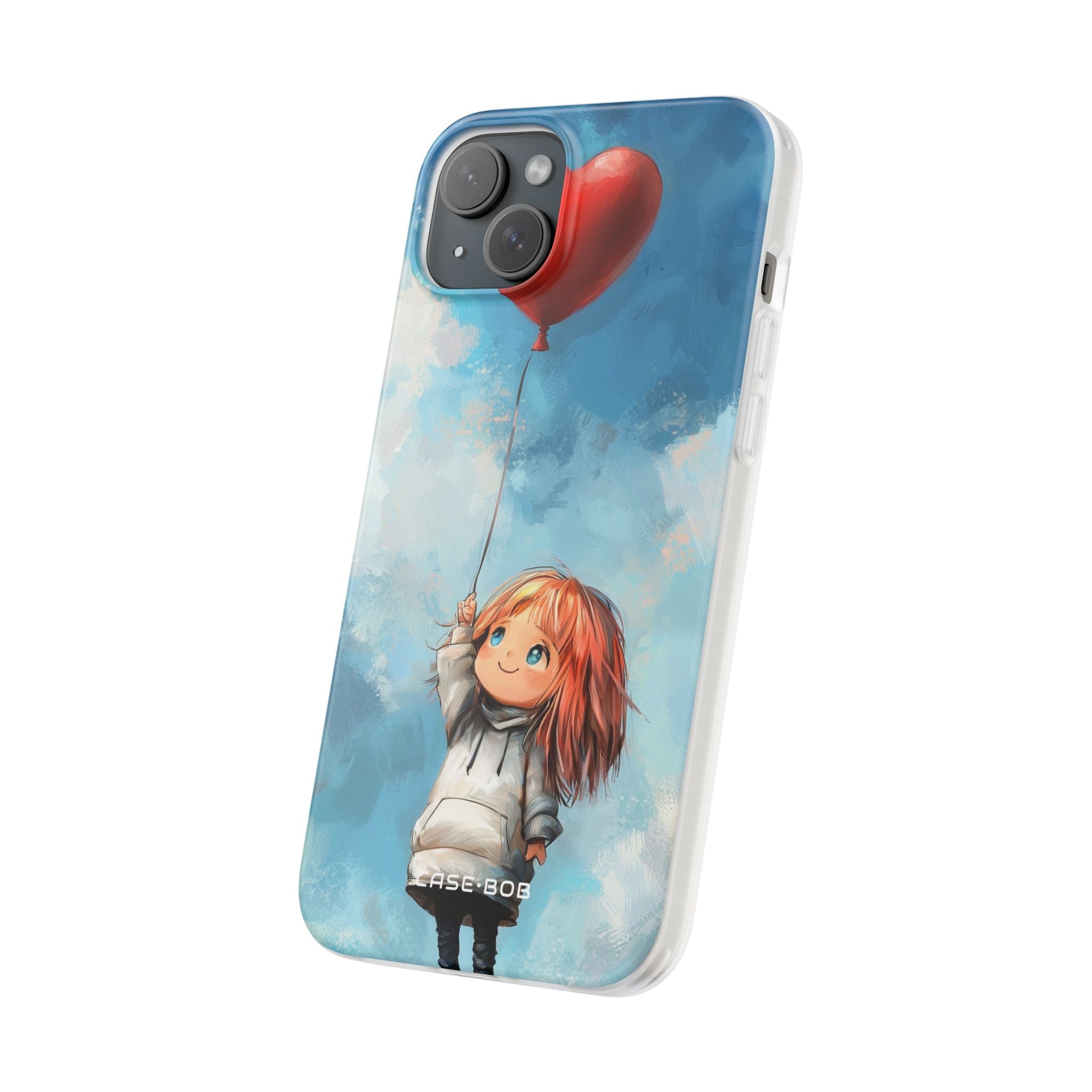 Heart Balloon Whimsy iPhone 15 Plus Case - Soft