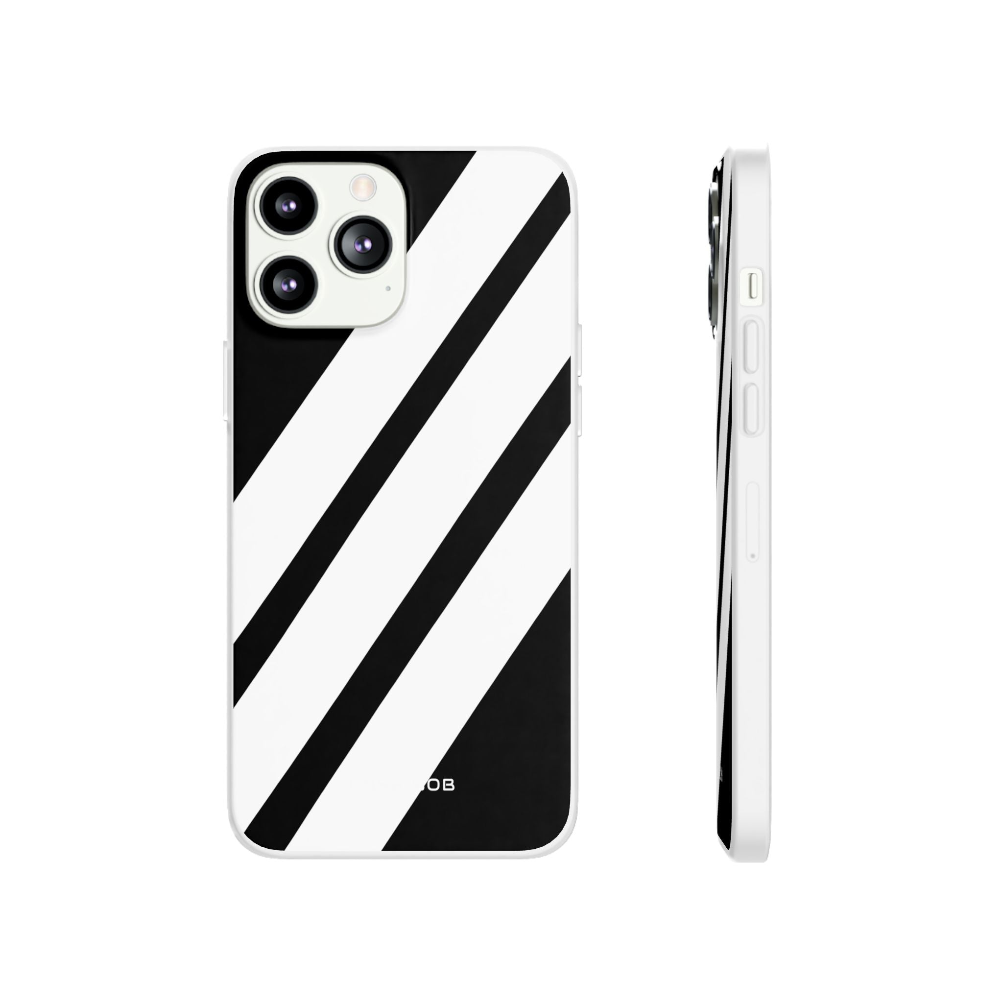 Diagonal Bands Noir iPhone 13 Pro Max - Soft