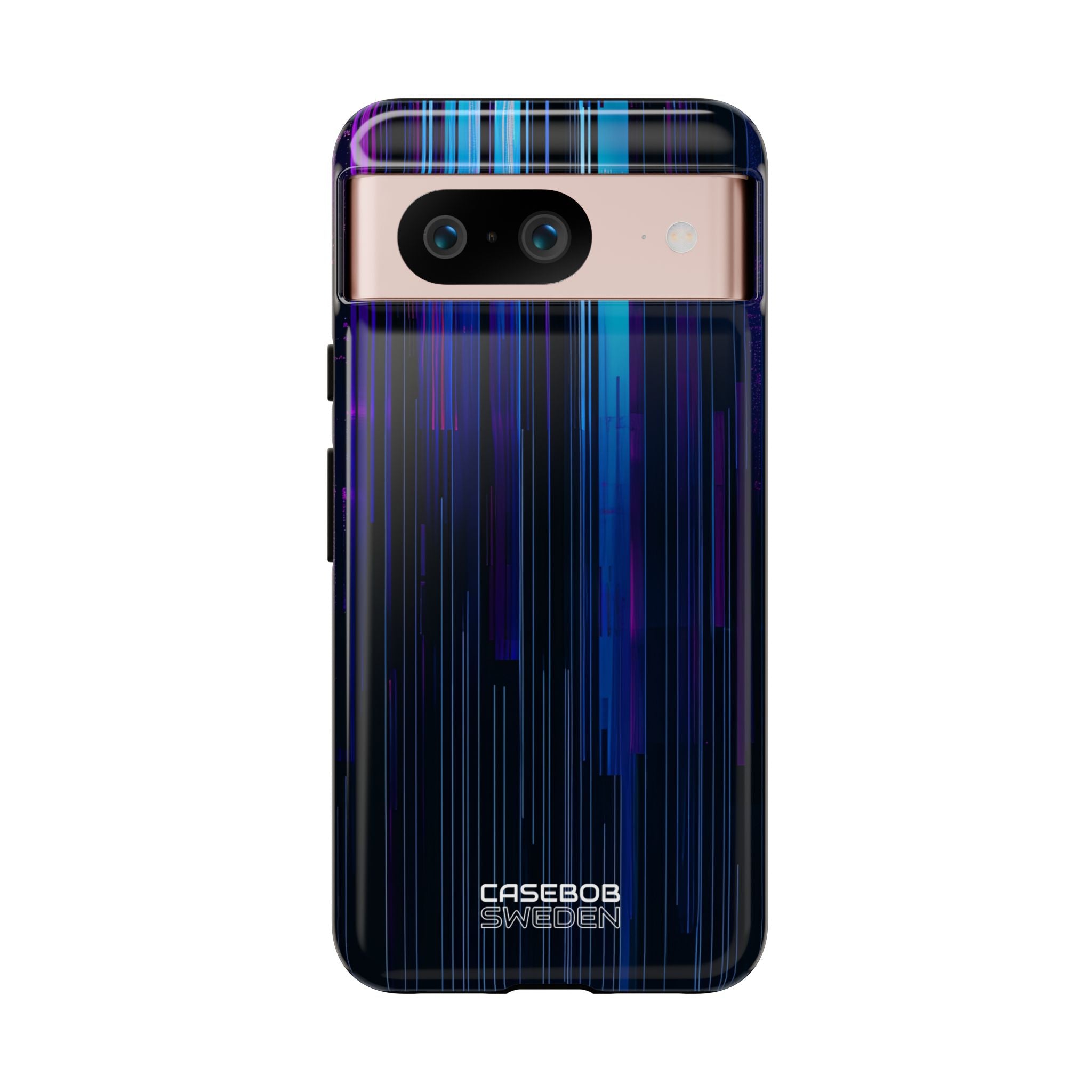 Neon Glitch Stripes Google Pixel 8 - Tough