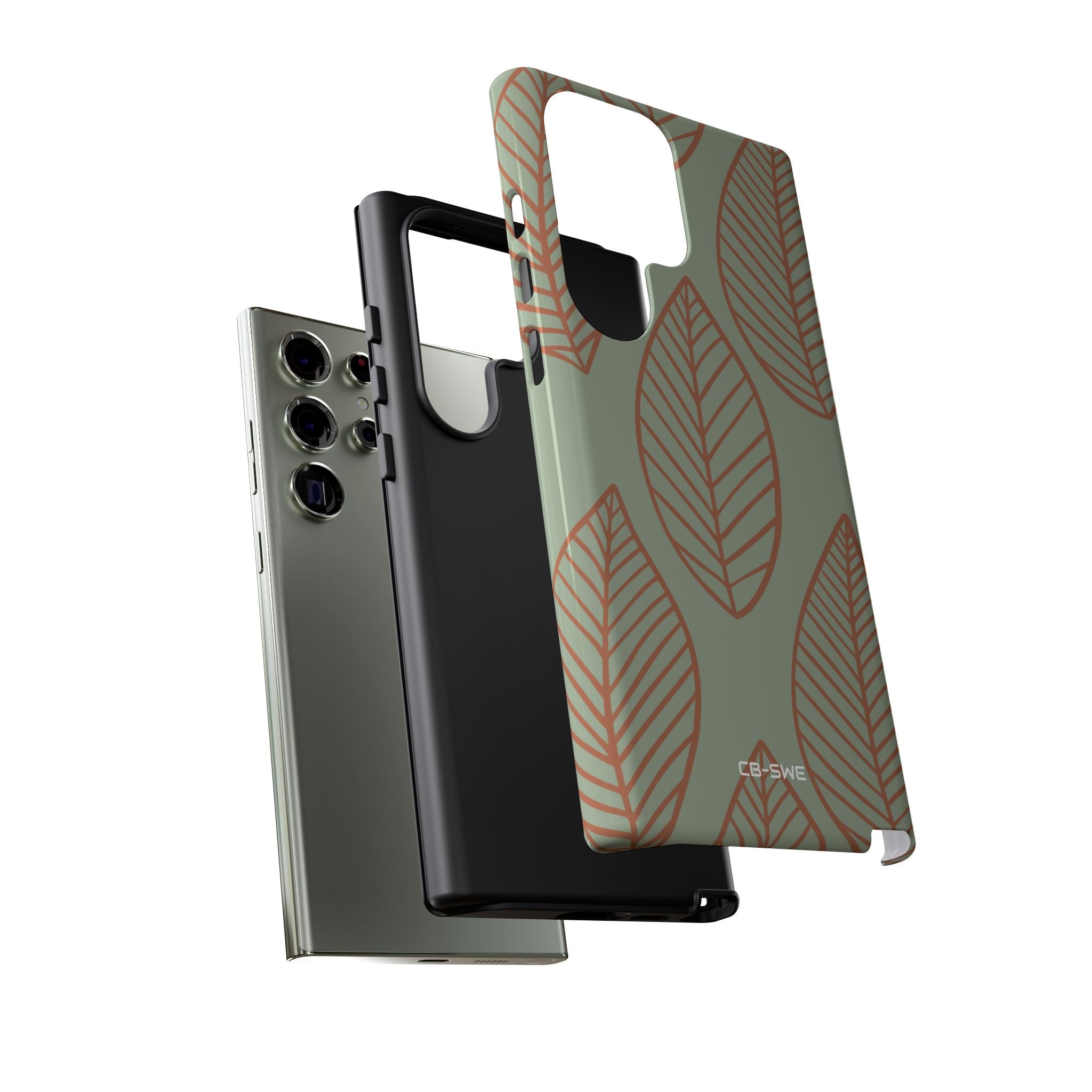 Mint and Orange Leaves - Samsung Case