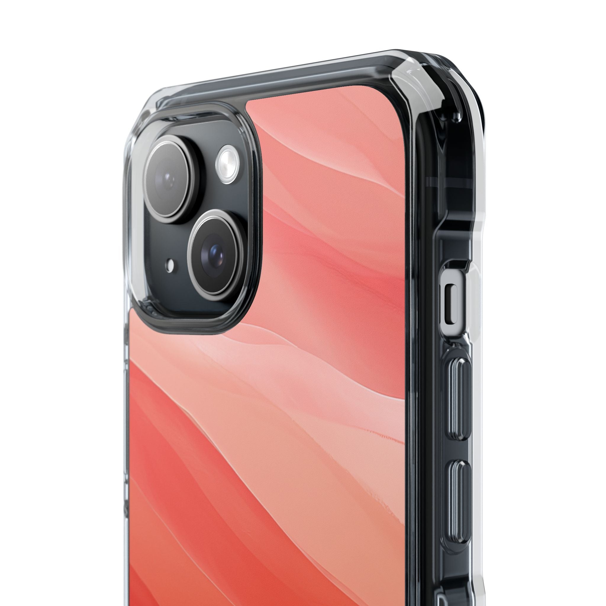 Flowing Coral Waves iPhone 15 - Impact Clear+