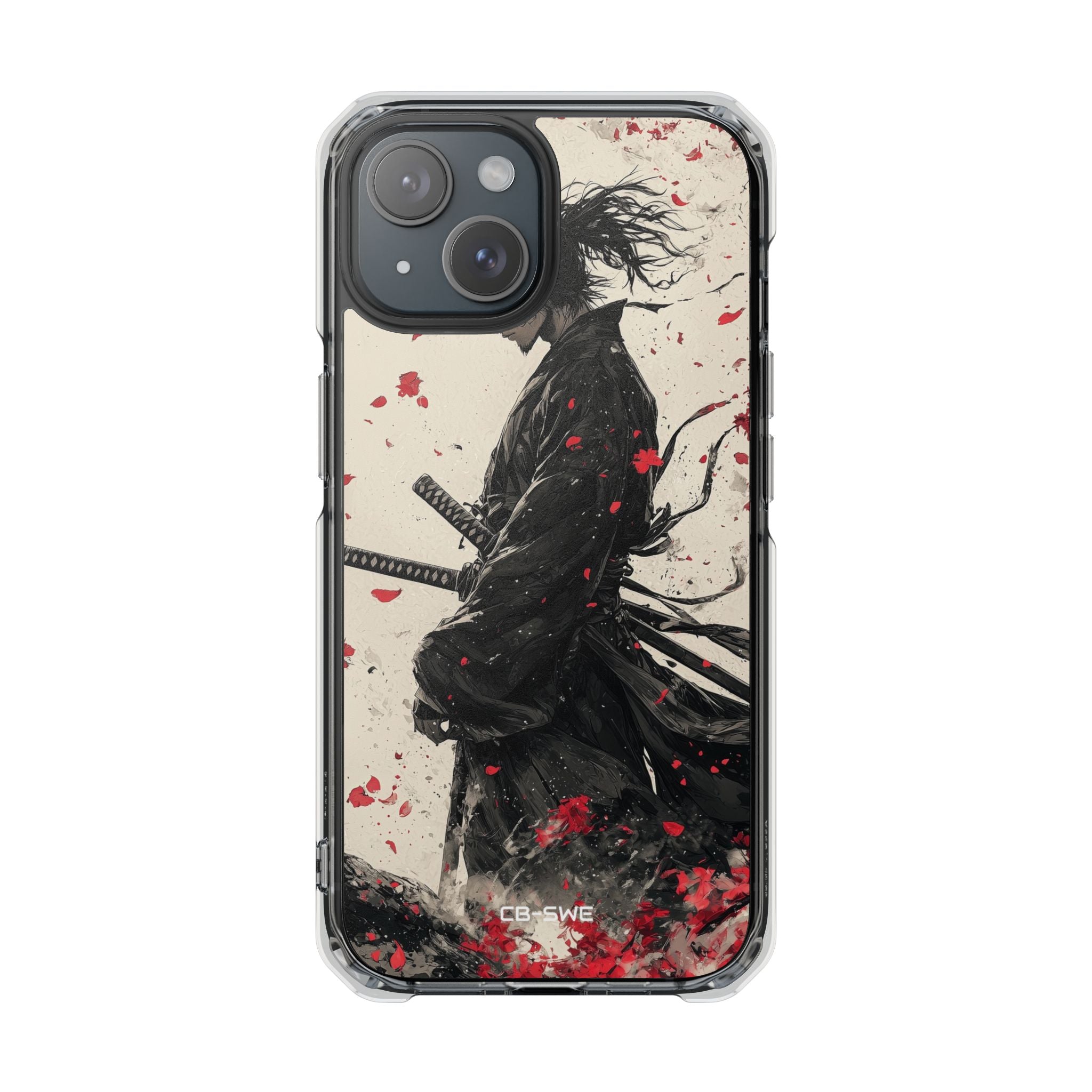 Falling Samurai Petals iPhone Case - Impact