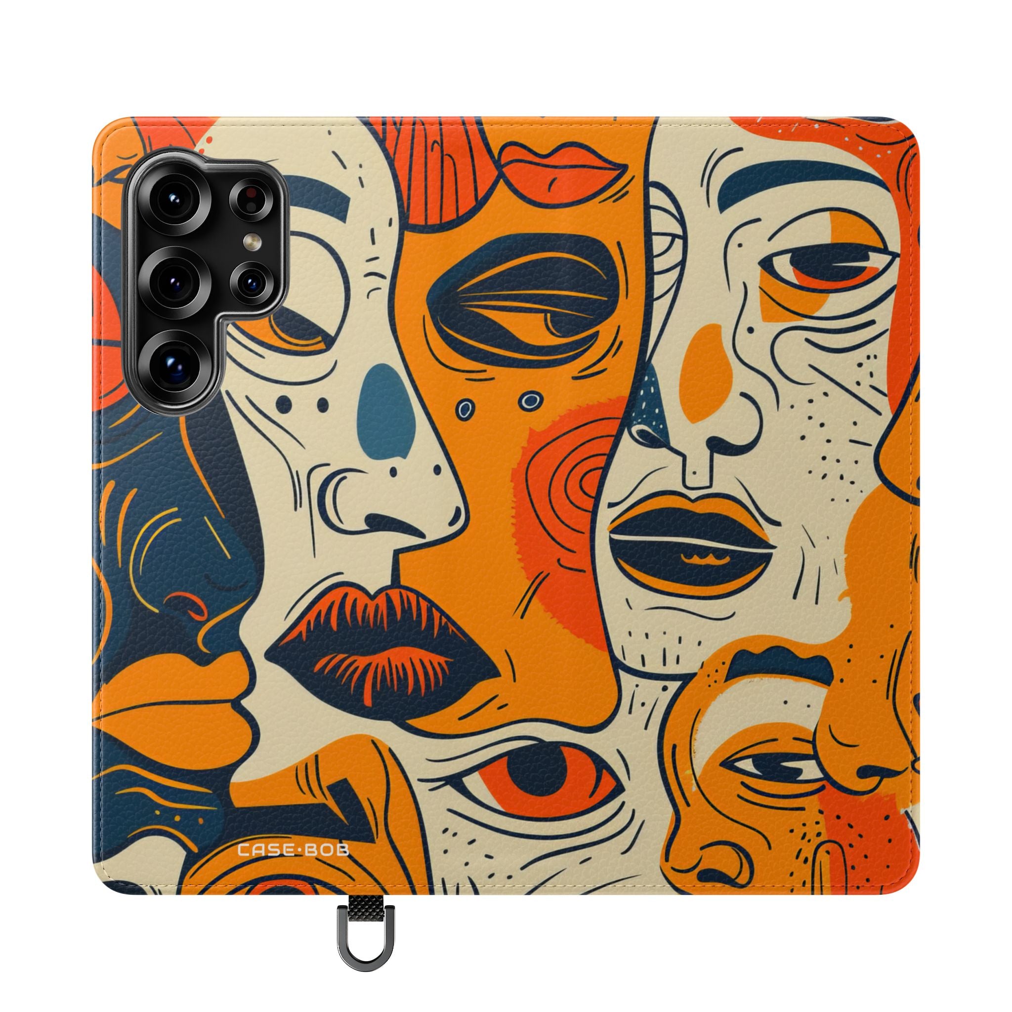 Overlapping Faces - Samsung S25 Ultra Case - Lompakko
