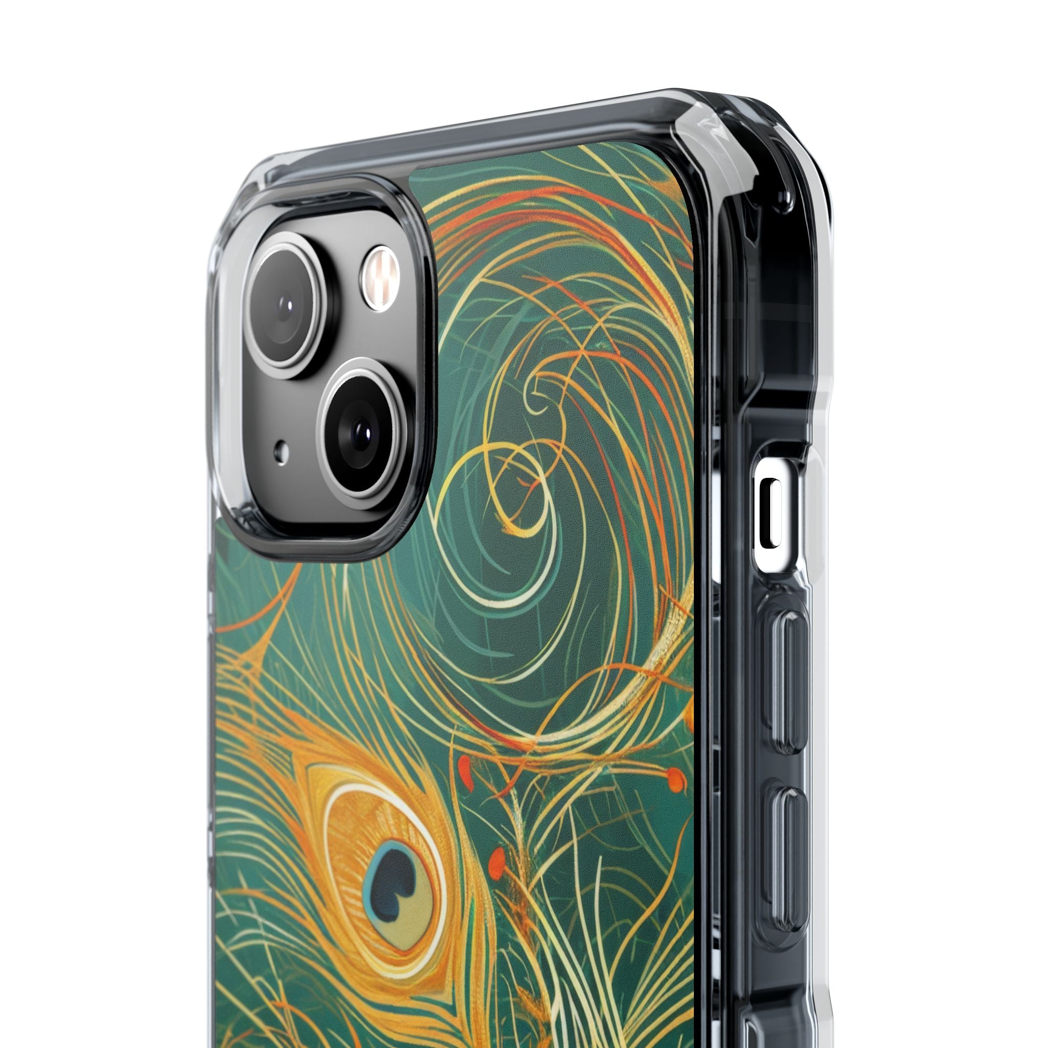 Vibrant Peacock Whirl iPhone 14 - Impact Clear+