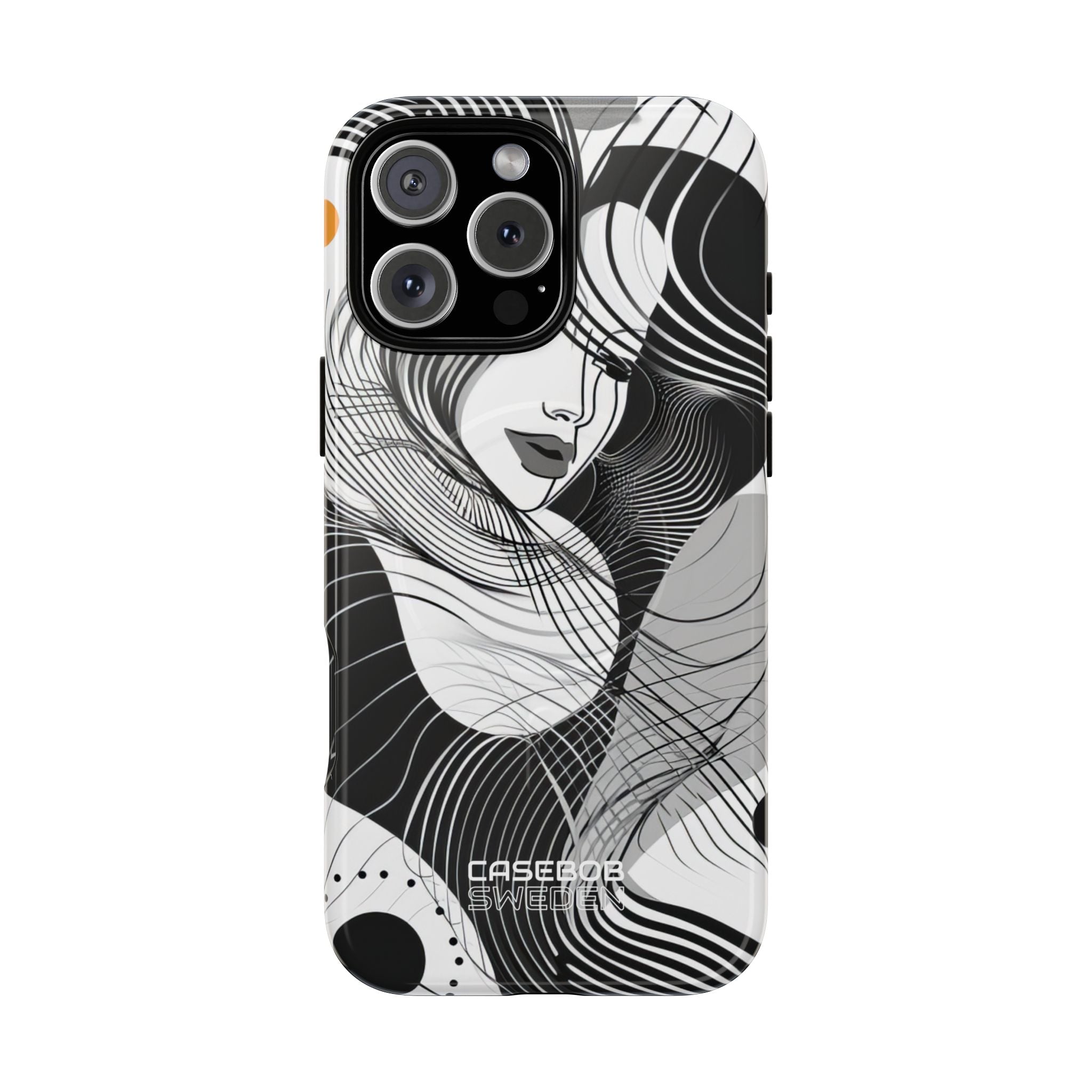 Orange Wave Motion iPhone 16 - Tough+