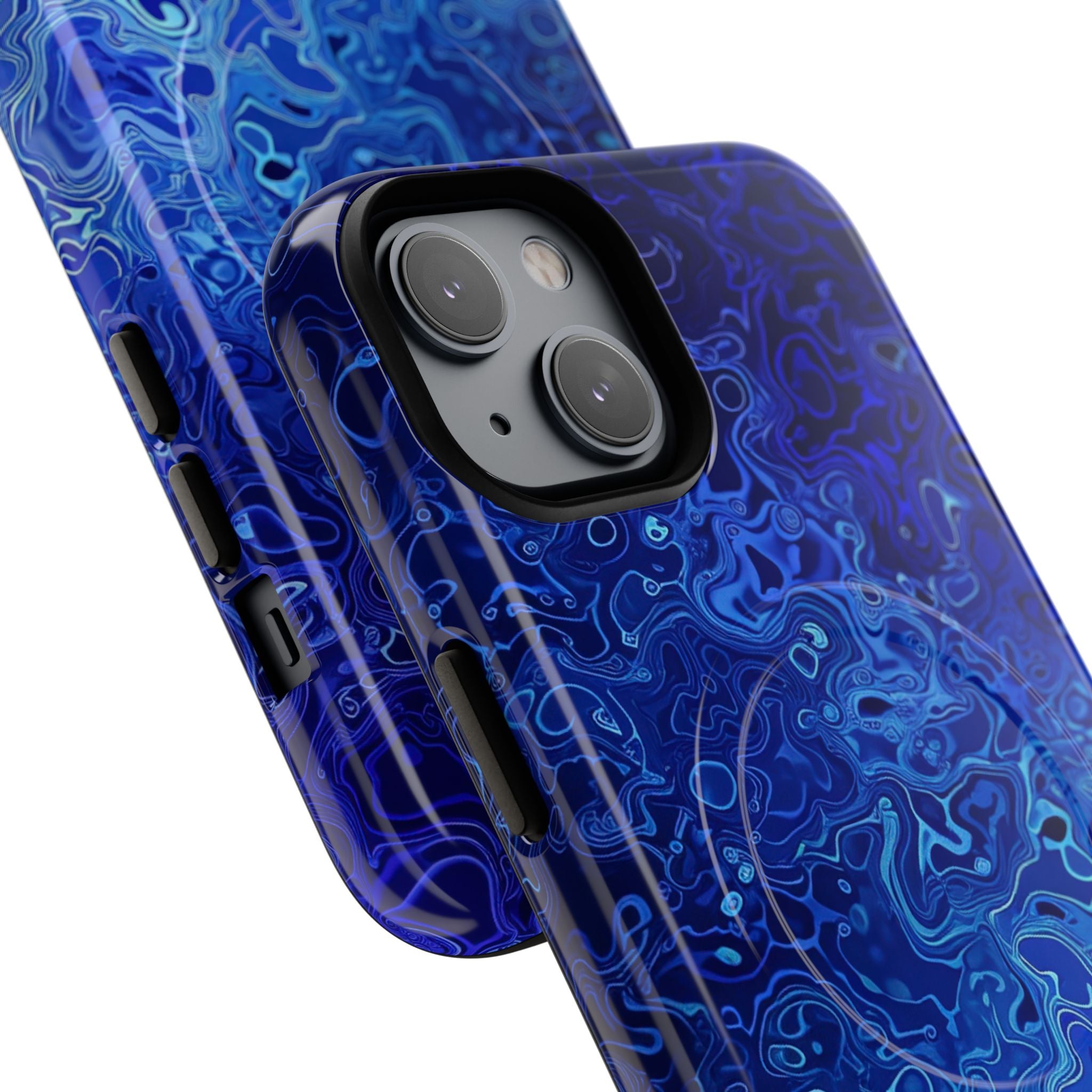 Swirling Blue Currents iPhone 14 - Tough+