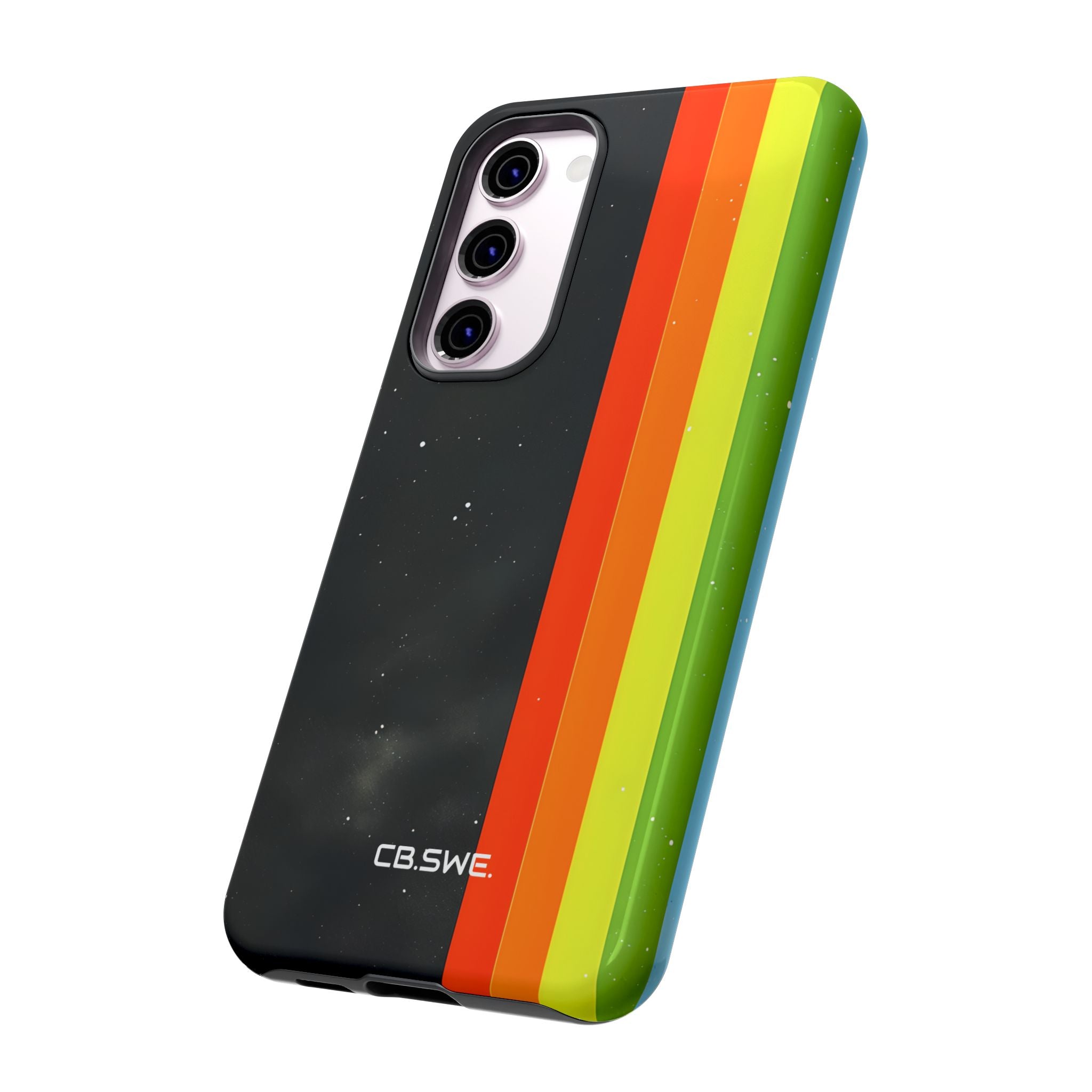 Vibrant Vertical Stripes Against Cosmic Black Samsung S23 - Tough