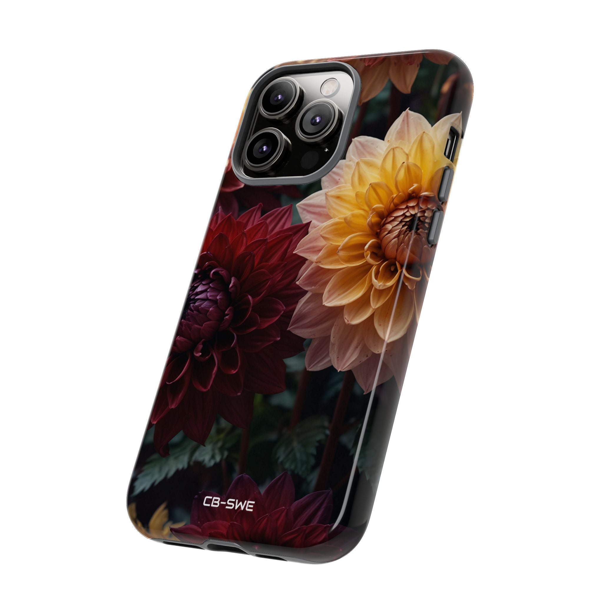 Dahlias Embrace Light - iPhone Case