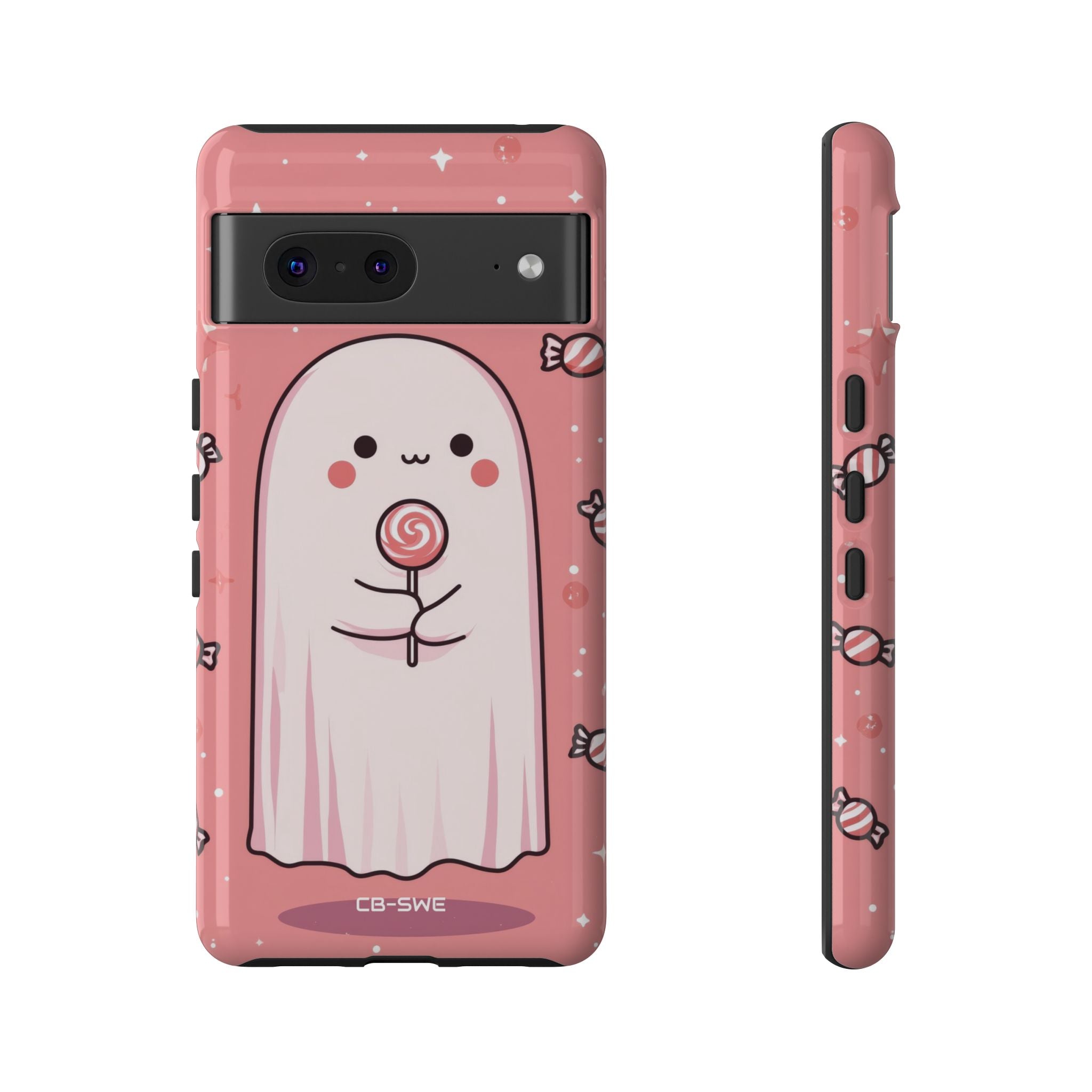 Cute Ghost Holds Candy - Google Pixel Case