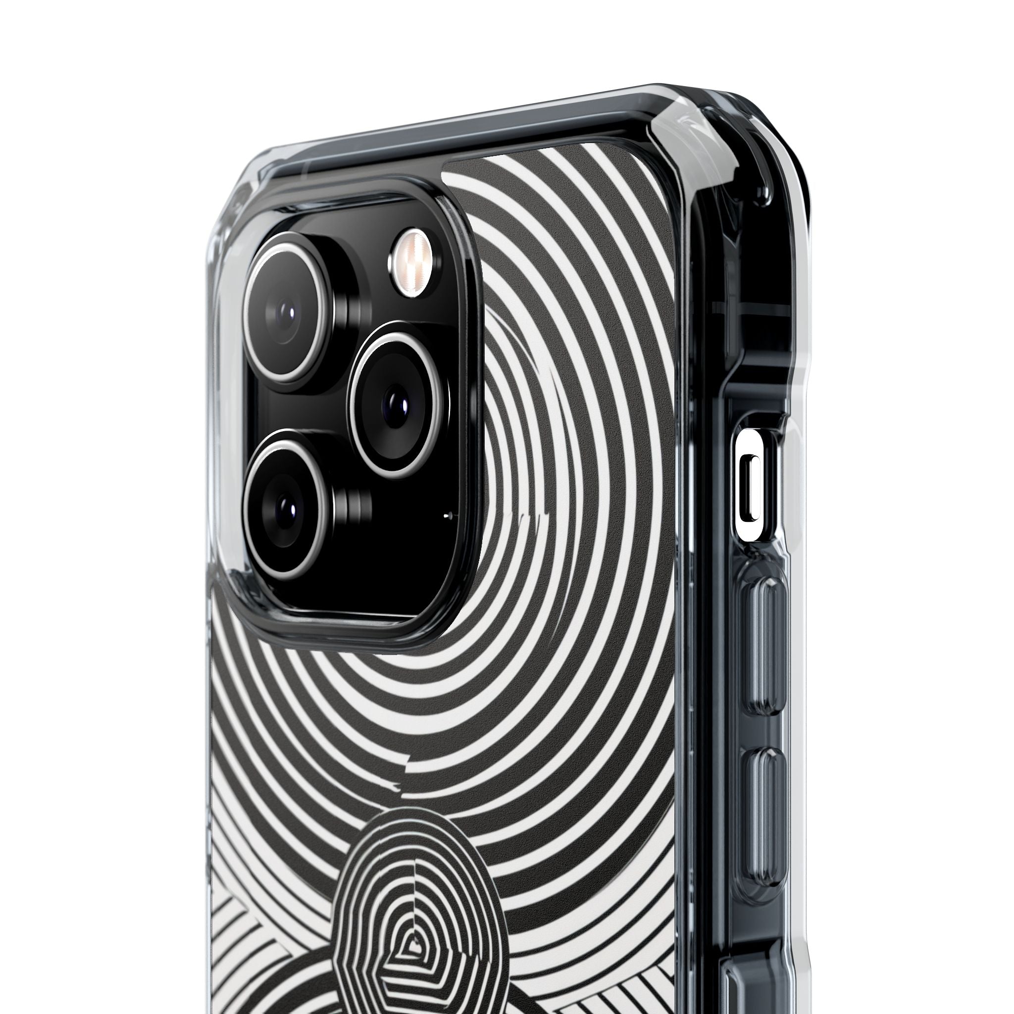Monochrome Spiral Motion iPhone 14 - Impact Clear+