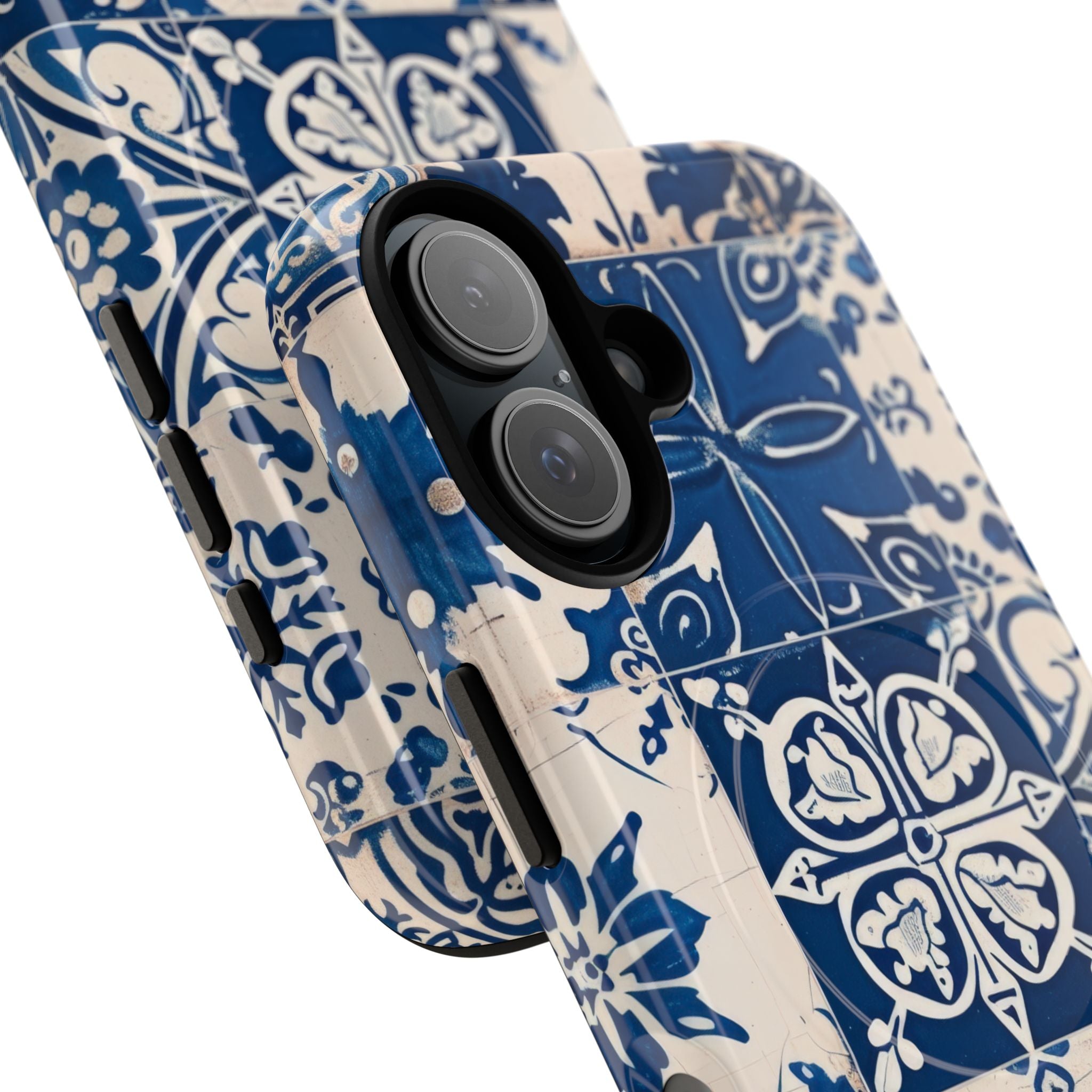 Ornate Blue Tiles iPhone 16 - Tough+