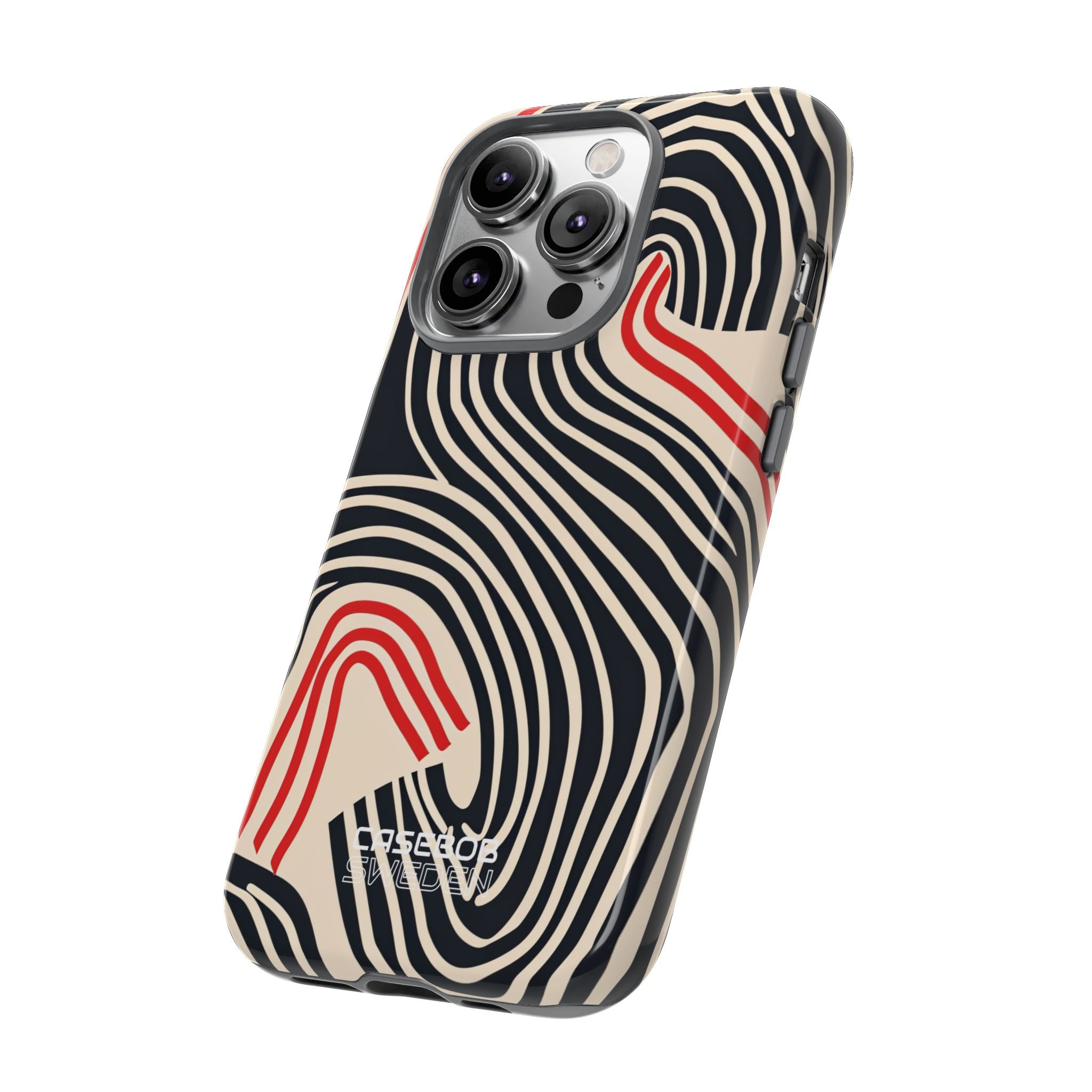 Wavy Red Flow iPhone 14 - Tough