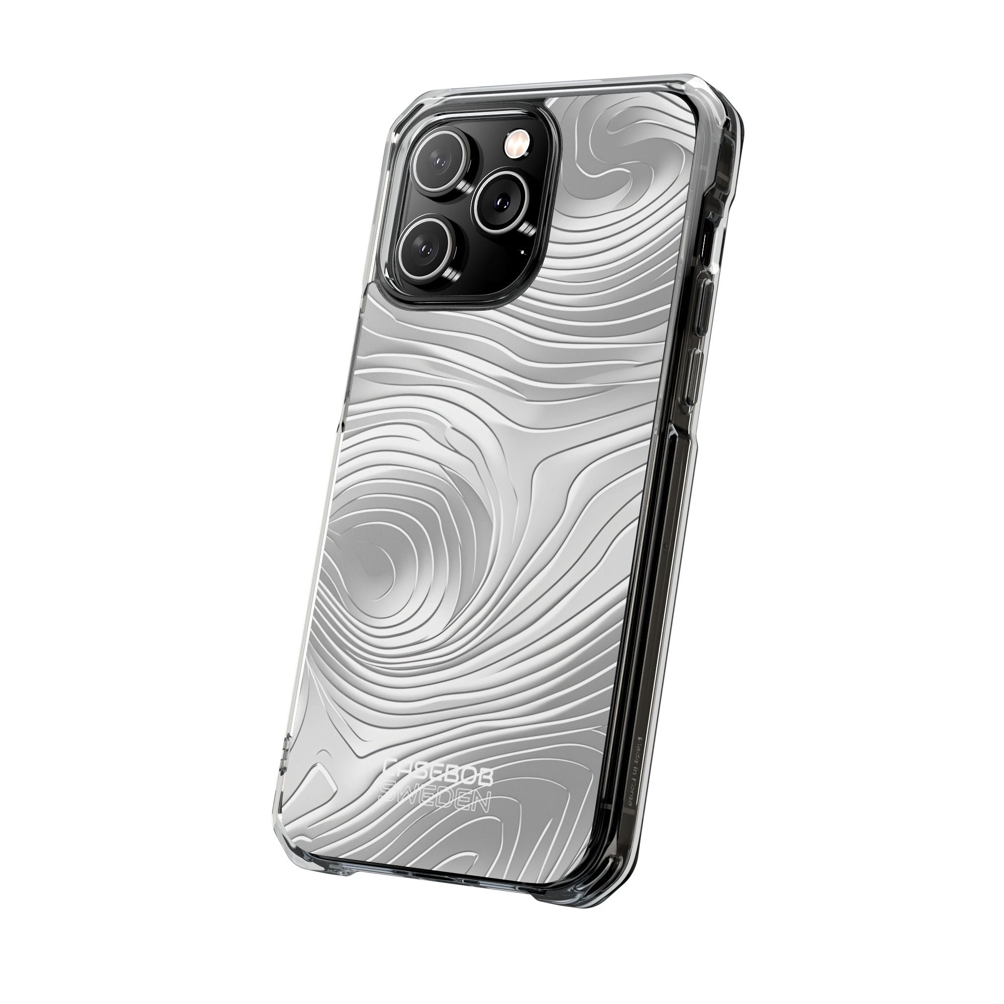 Monochrome Flow Lines iPhone 14 - Impact Clear+