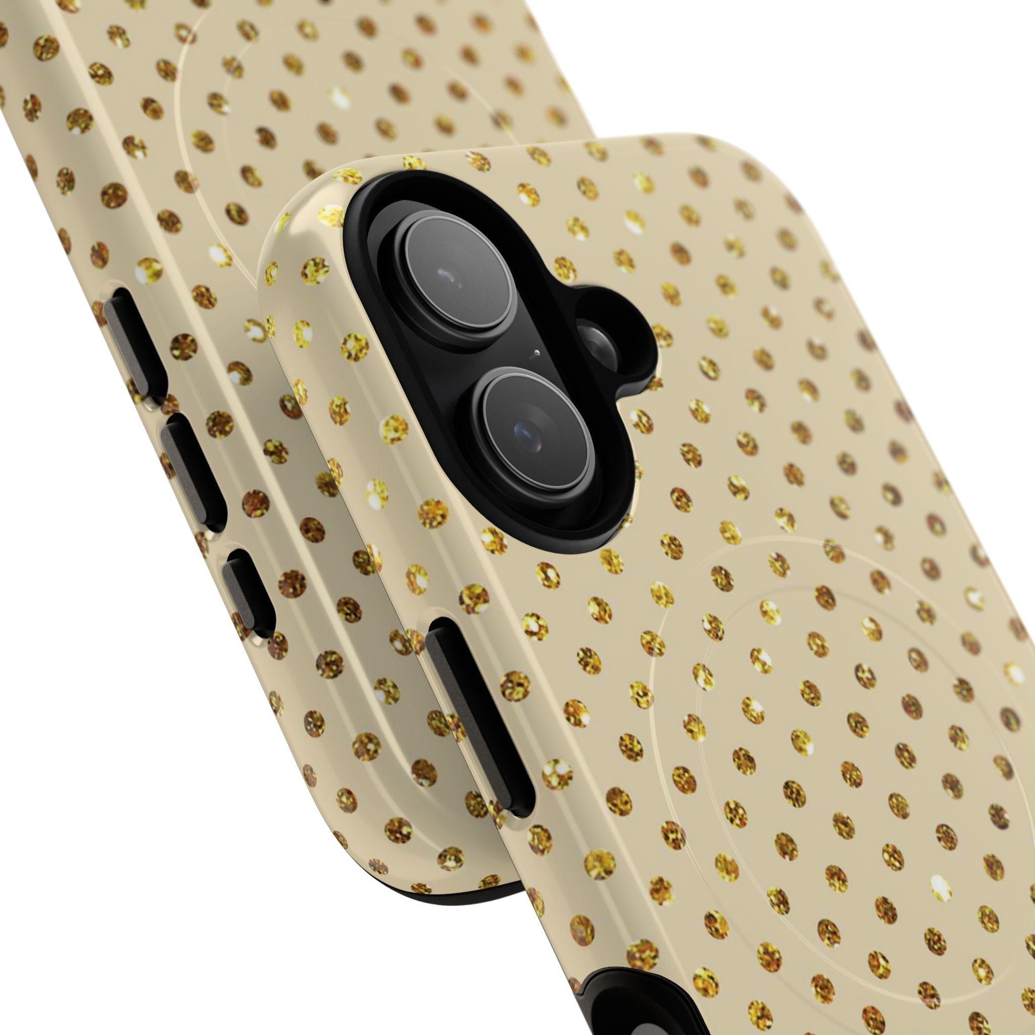 Gold Sparkle Grid iPhone 17 Case - Tough+