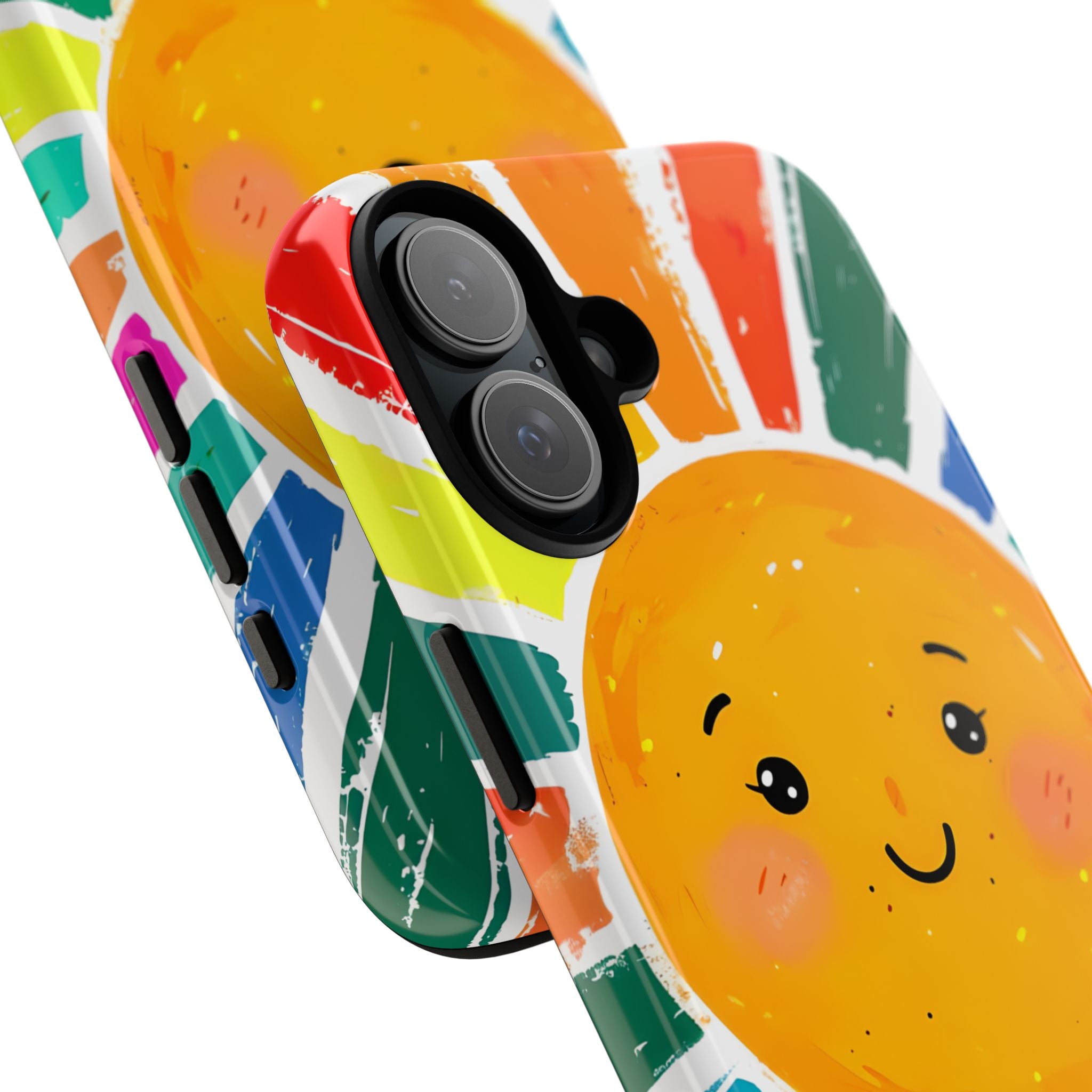 Smiling Sunburst iPhone 16 Plus Case - Tough