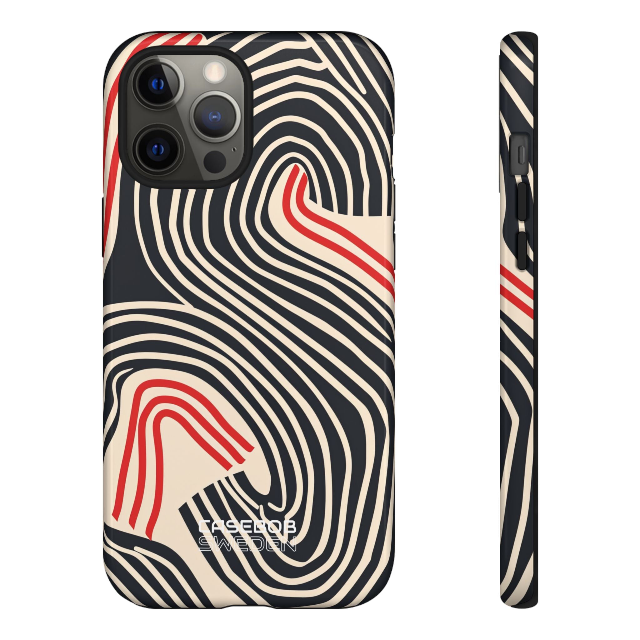 Wavy Red Flow iPhone 12 - Tough