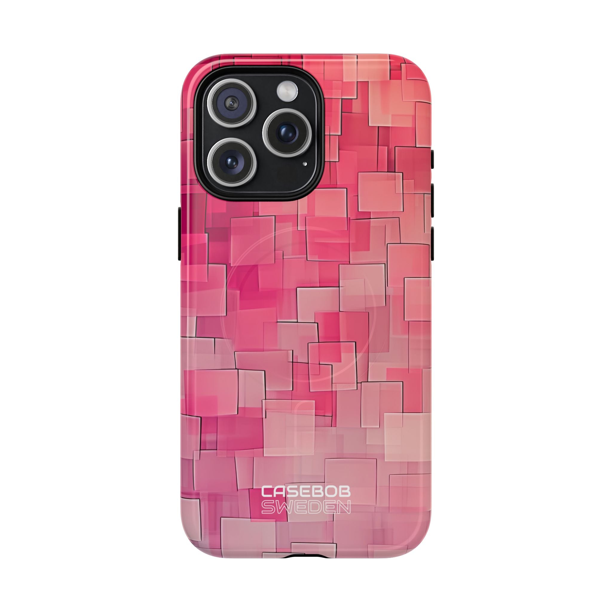Layered Pink Geometry iPhone 15 - Tough+