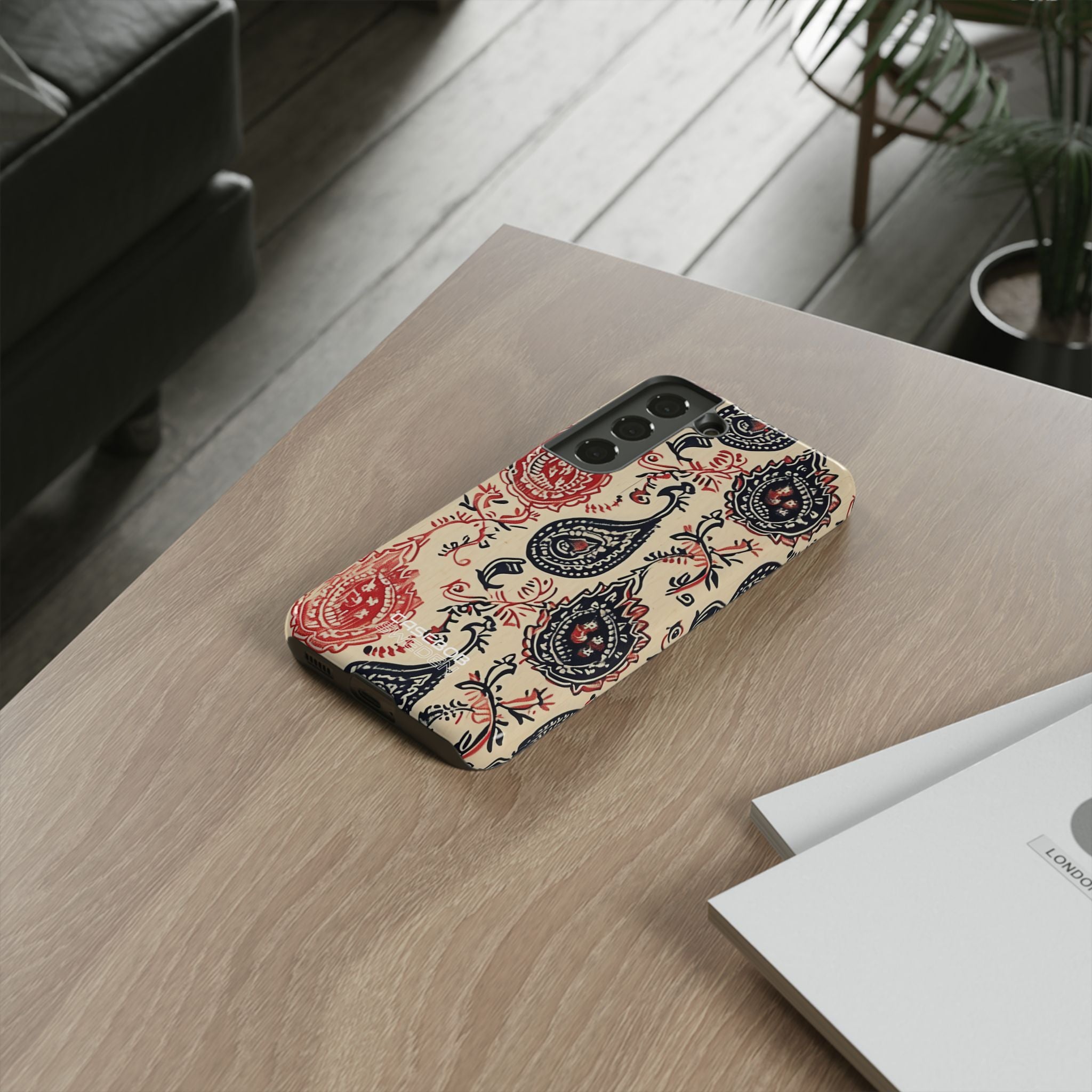 Navy Paisley Swirl Samsung S22 - Tough