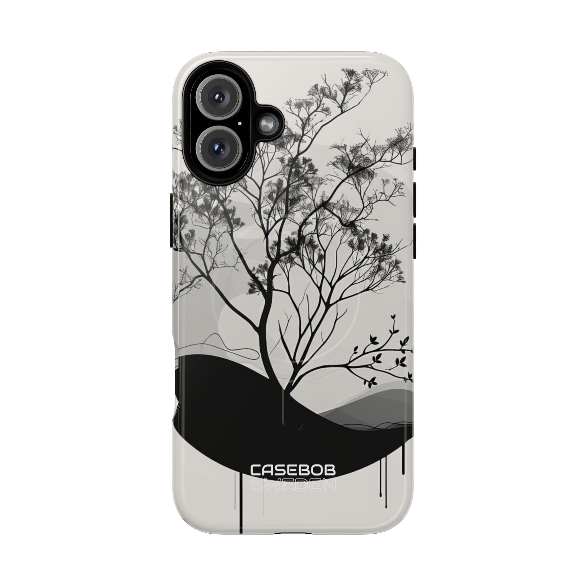 Monochrome Drip Tree iPhone 16 - Tough+