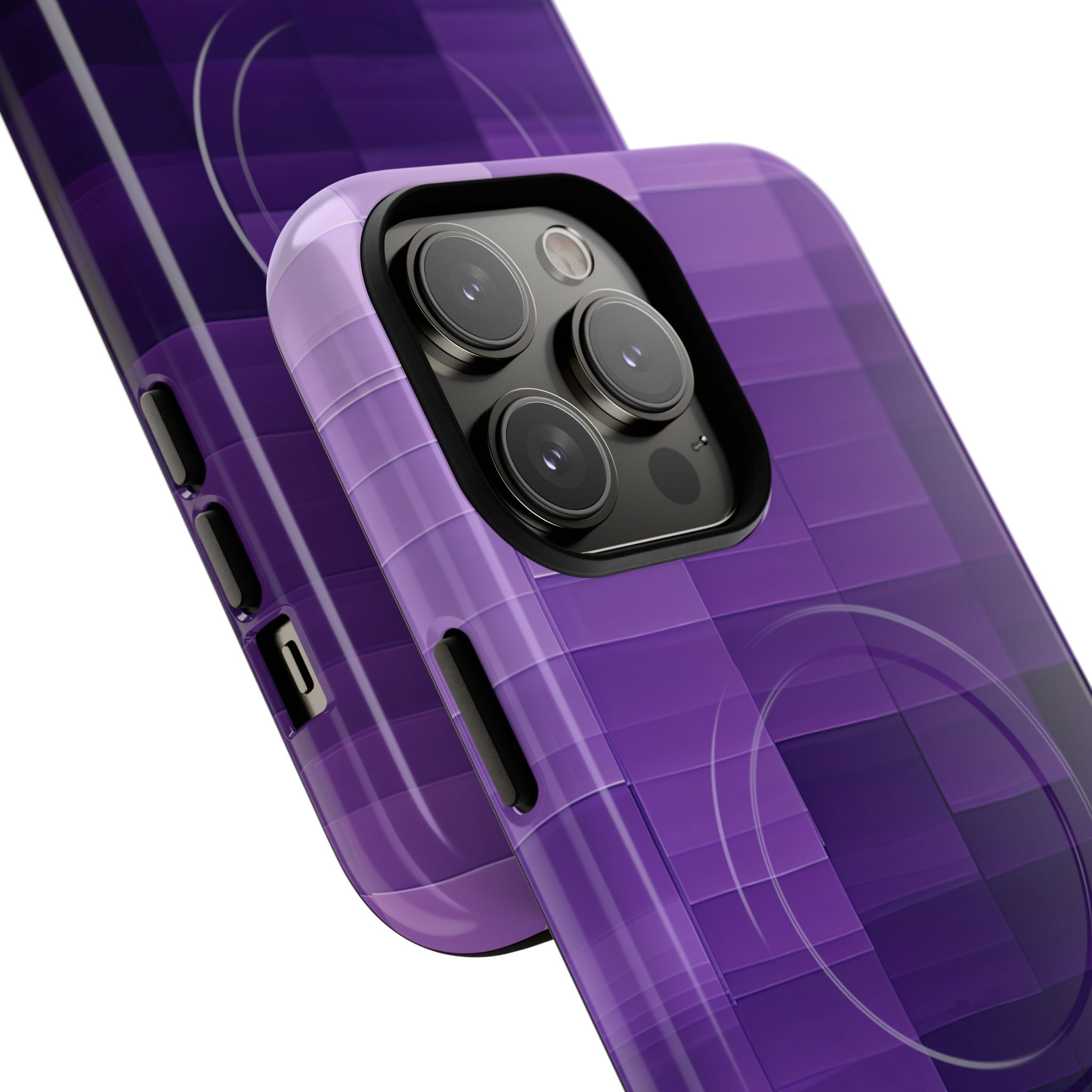 Purple Horizon Grid iPhone 14 - Tough+
