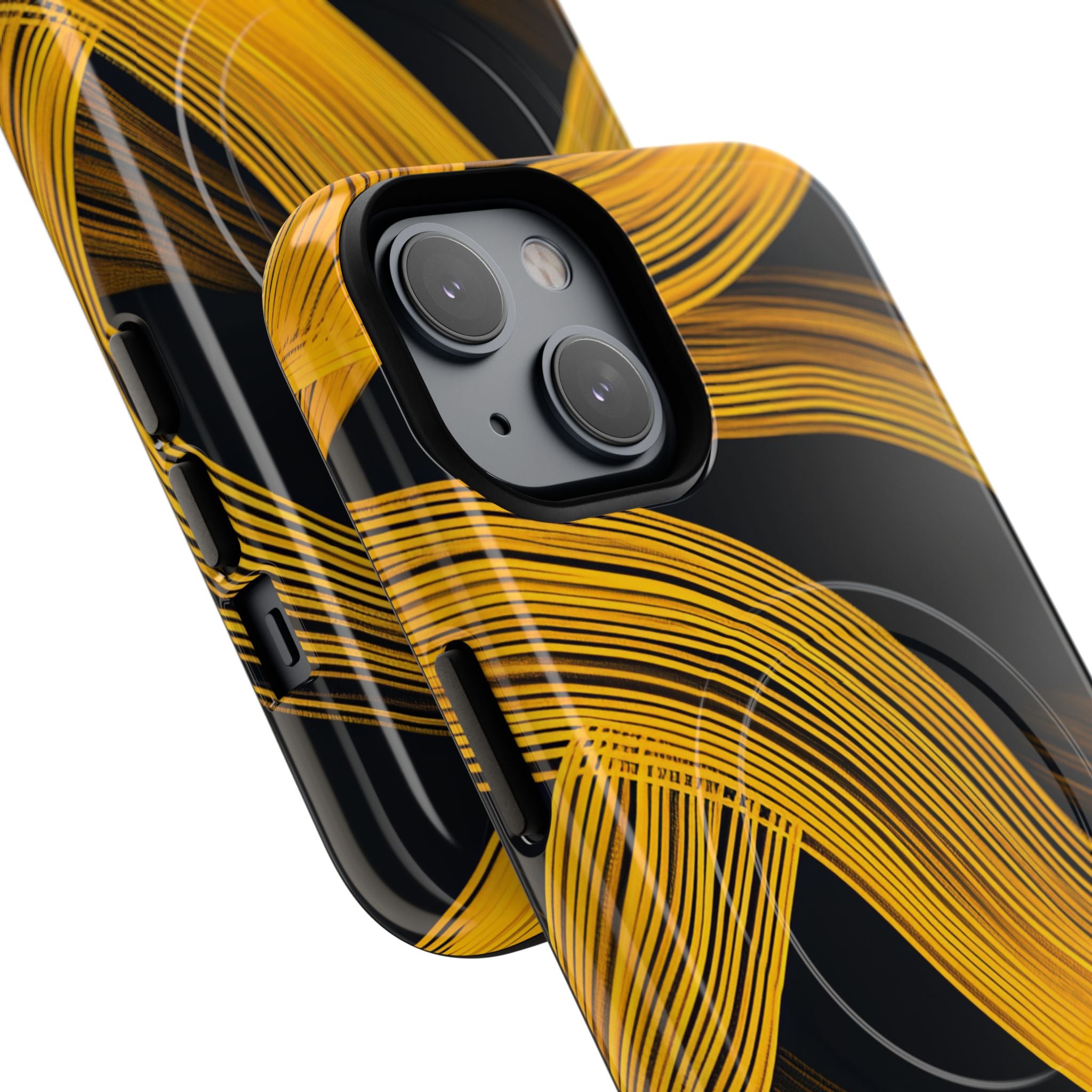 Yellow Flow Lines iPhone 14 - Tough+