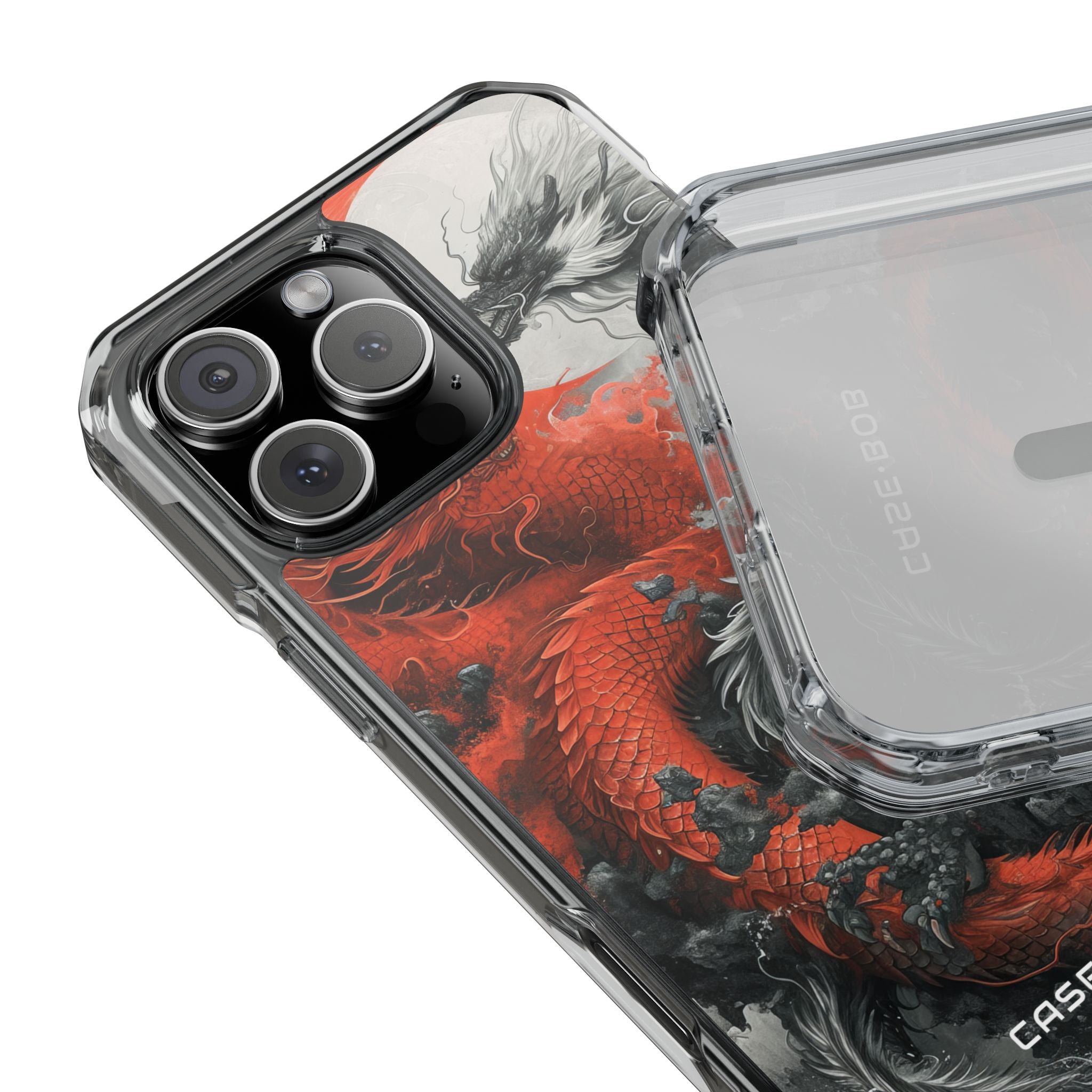 Twin Dragons Crimson iPhone 16 Pro Max Case - Impact