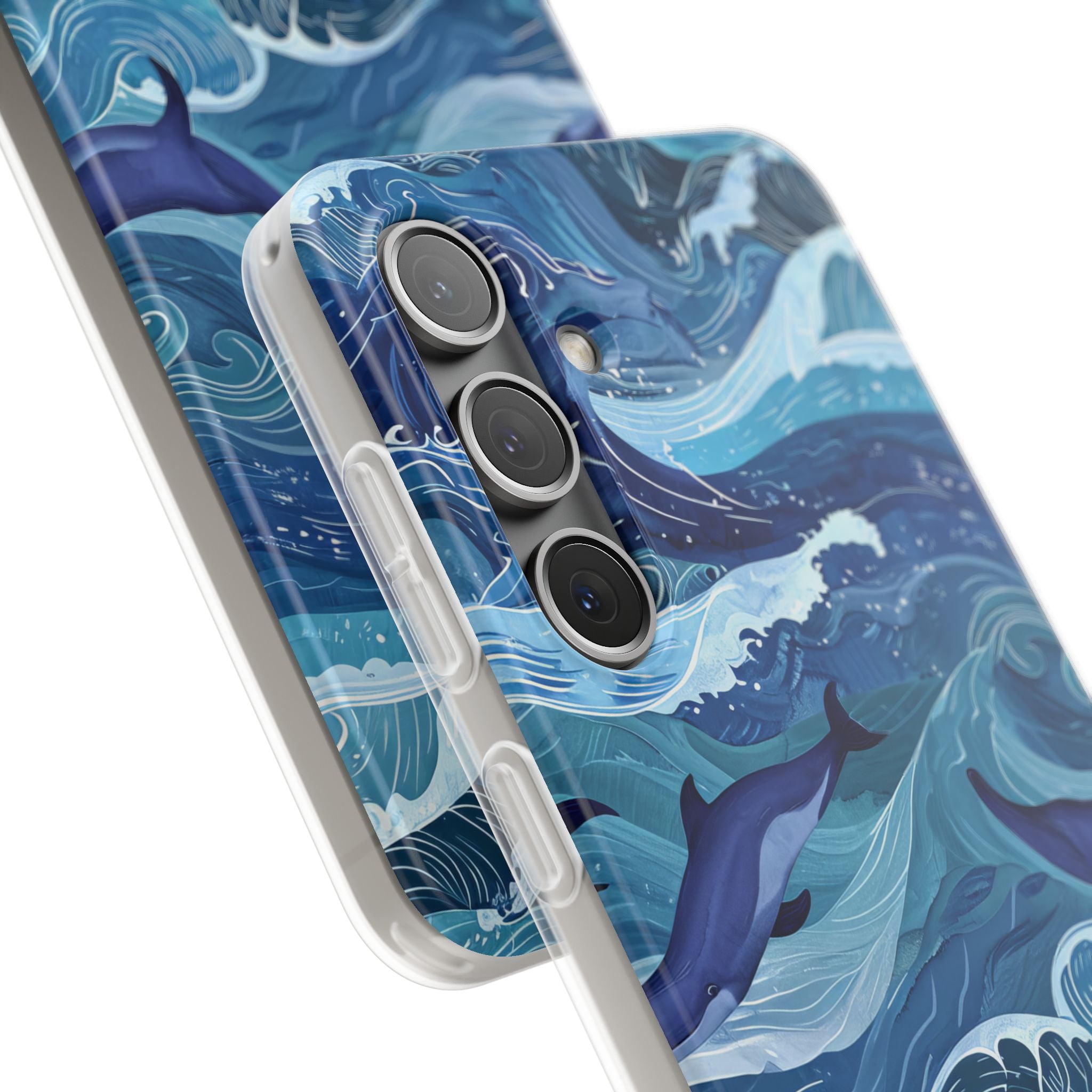 Dolphin Waves Samsung S24 Case - Soft