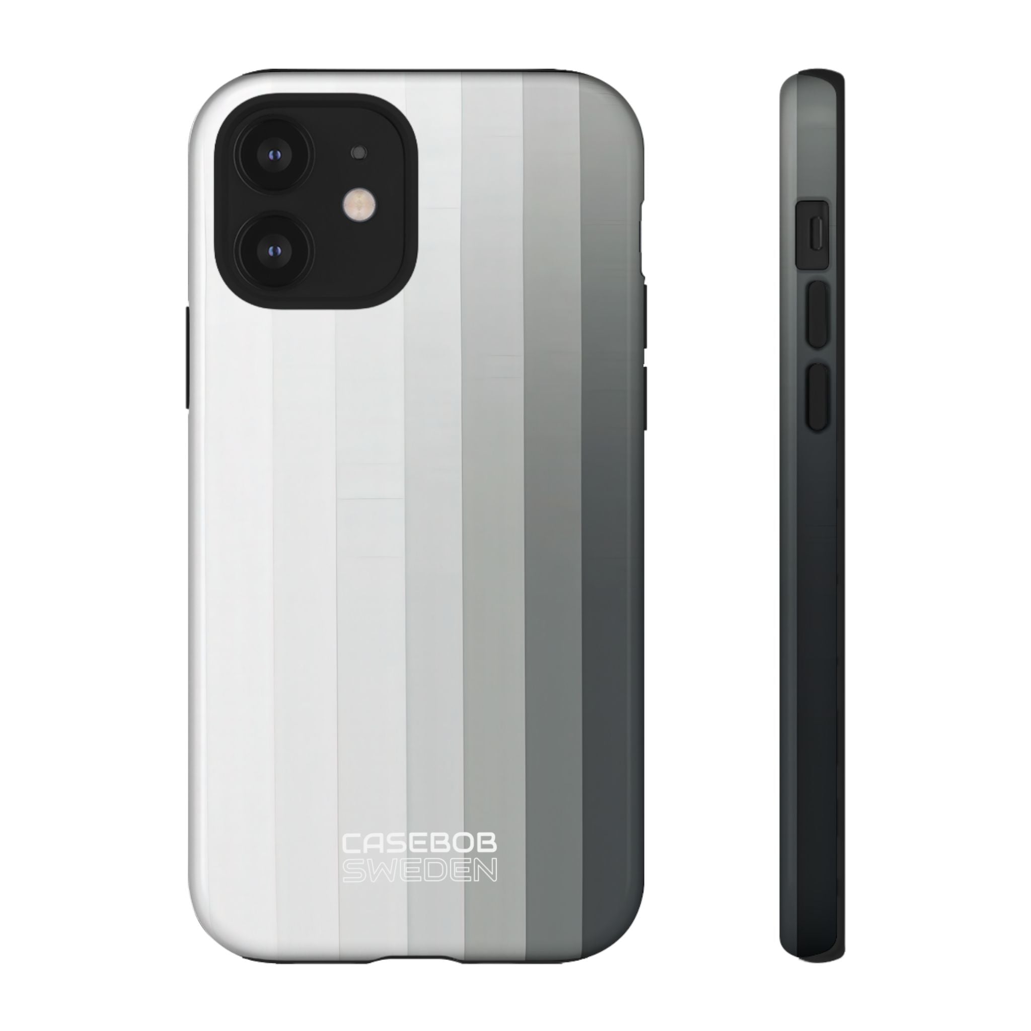 Silver Gradient Stripes iPhone 12 - Tough