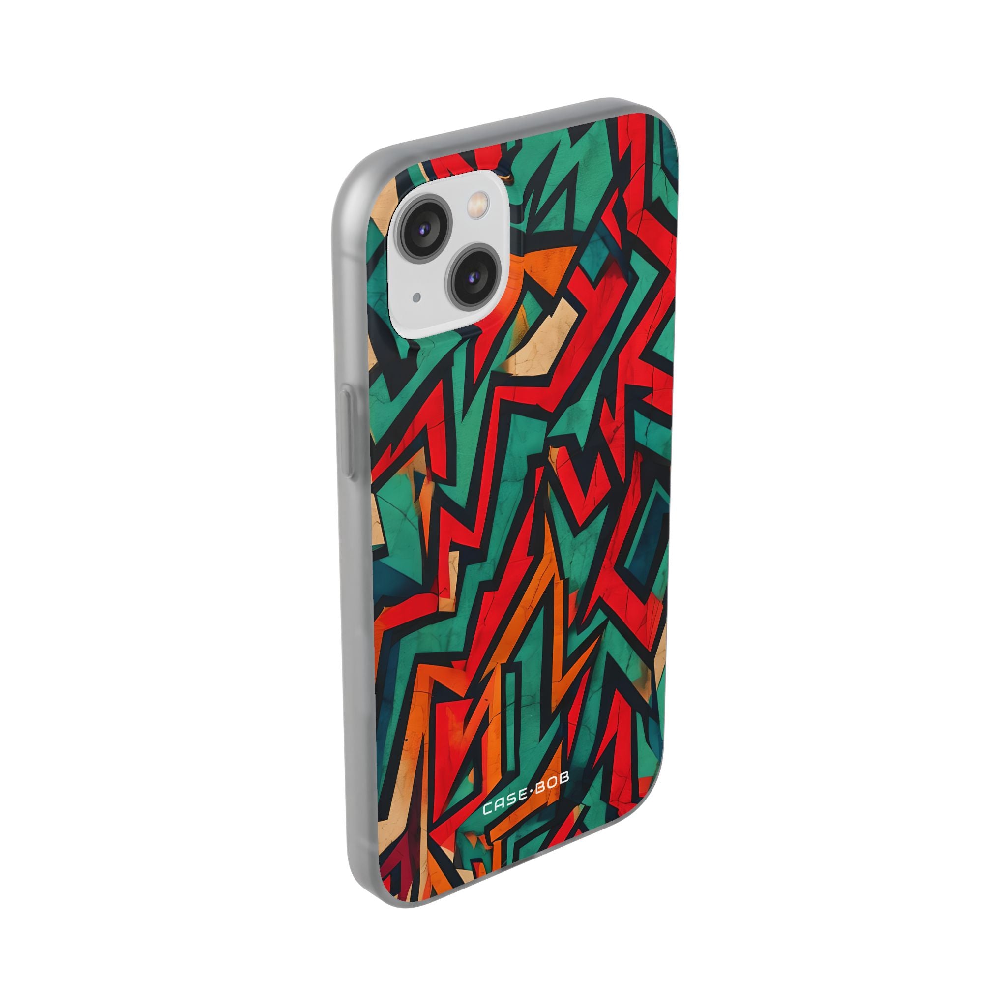 Crimson Zigzag iPhone 14 Plus Case - Soft