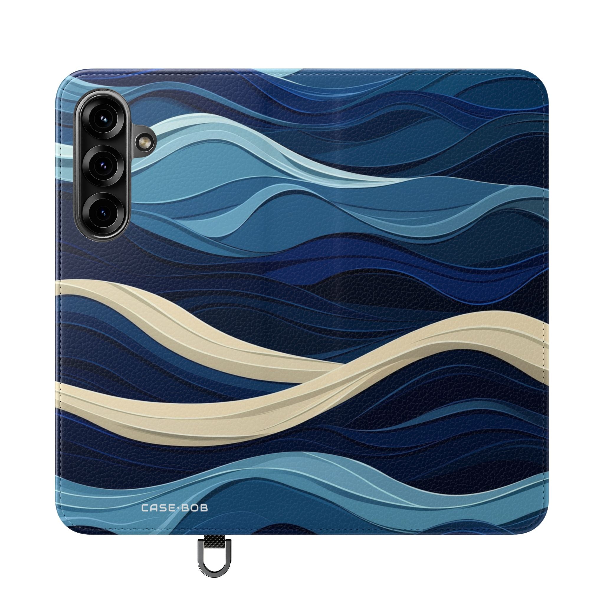 Blue Wave Flow - Samsung S25+ Case - Wallet