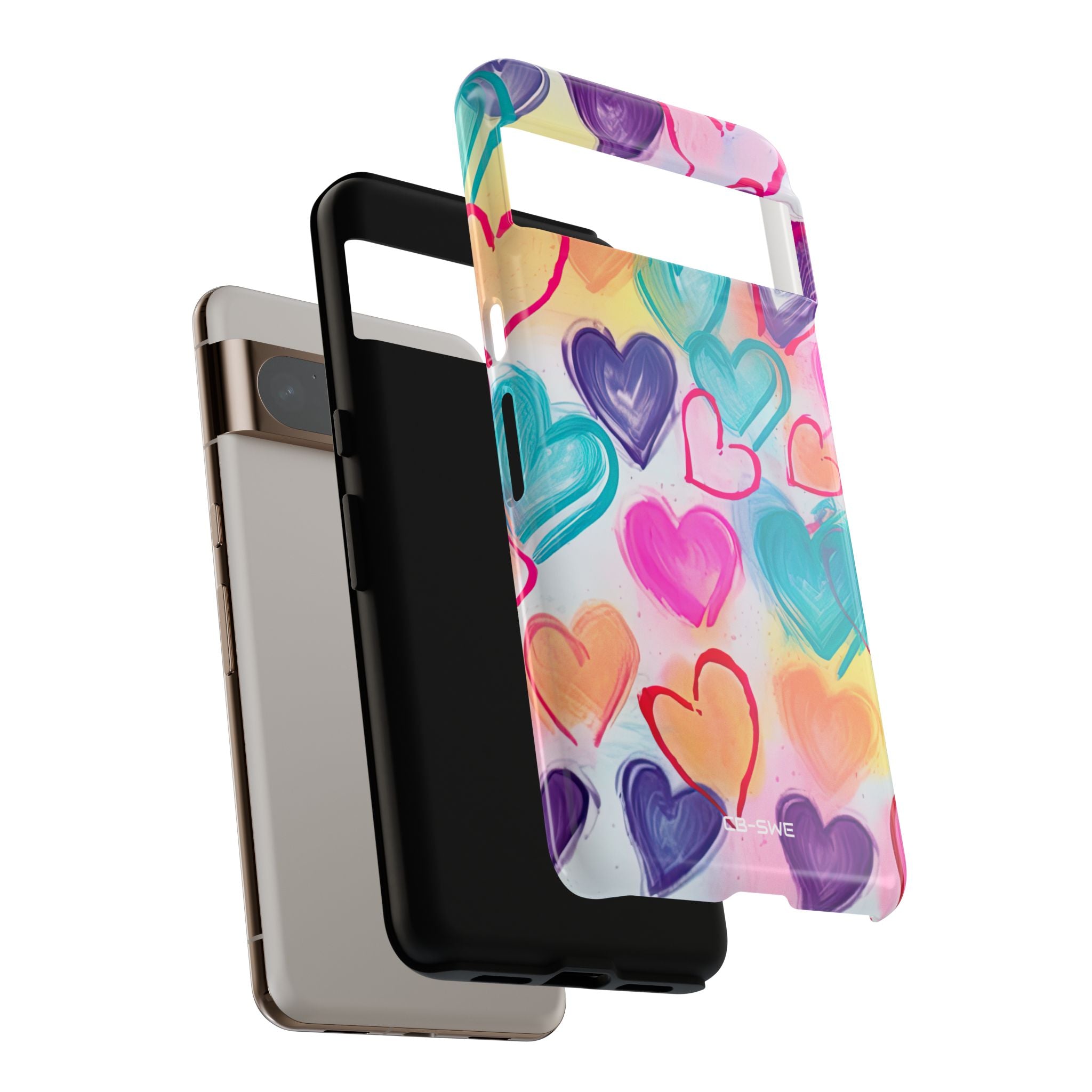Hearts Dance Playfully - Google Pixel Case