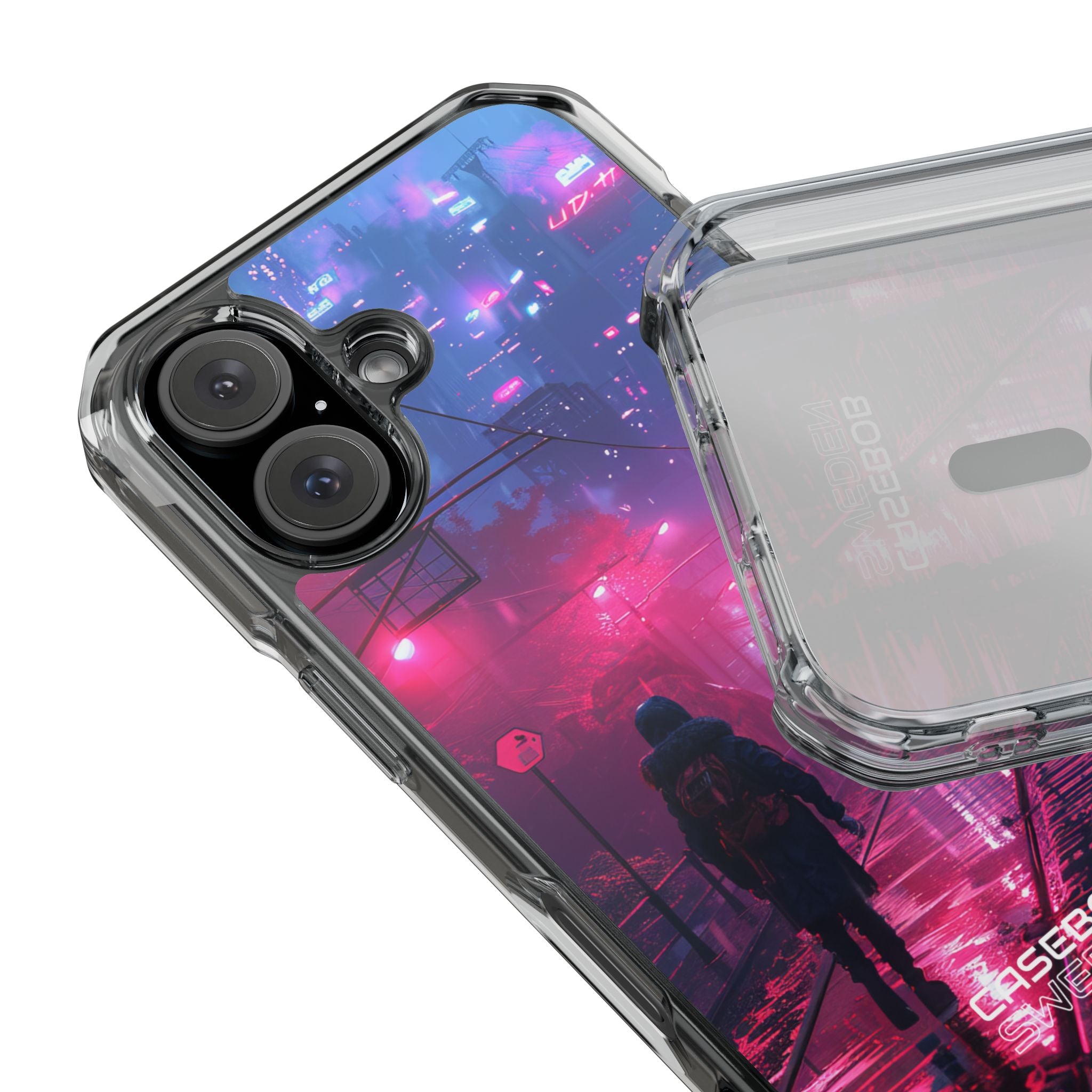 Neon Shadow City iPhone 16 - Impact Clear+