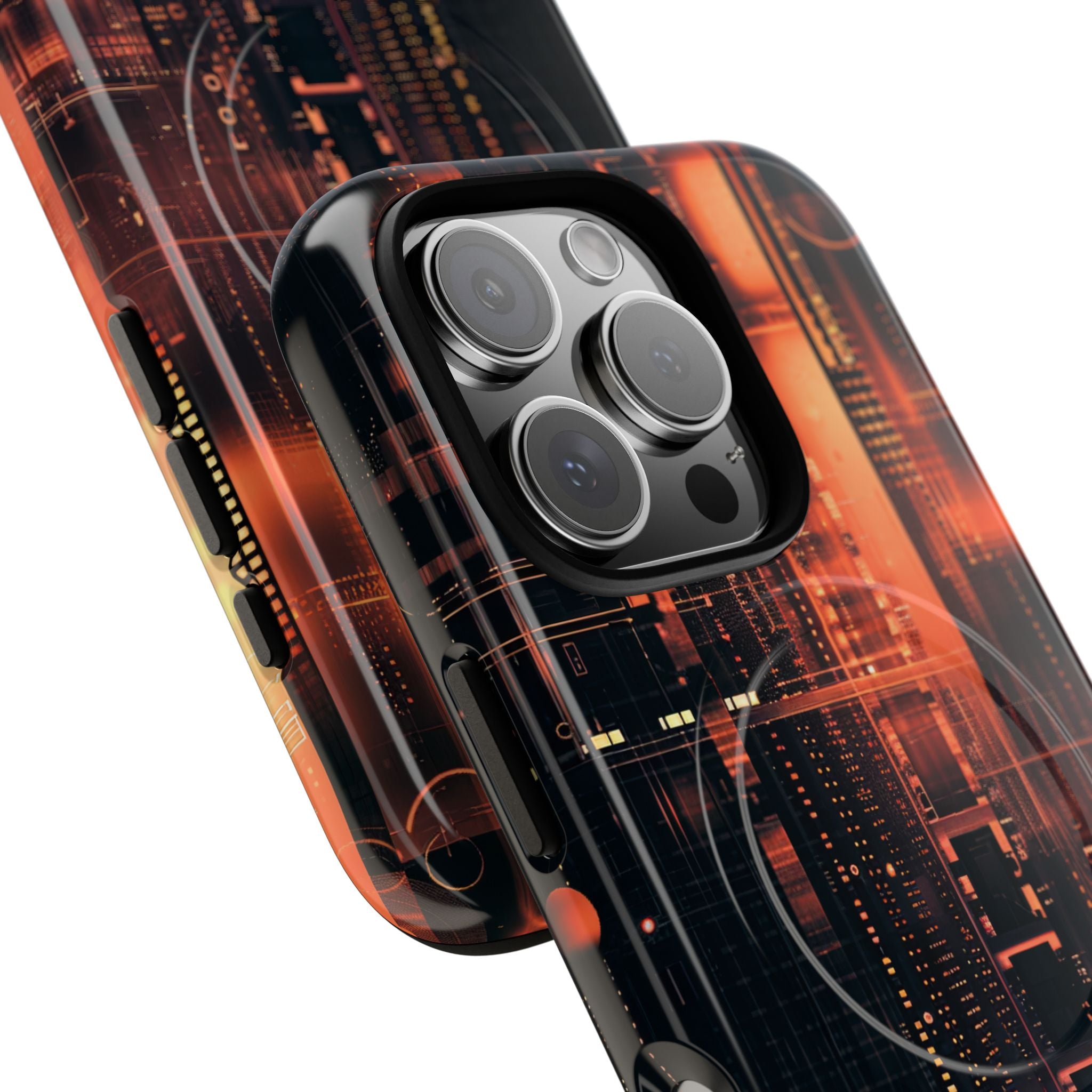 Neon Circuit Dreams iPhone 16 - Tough+