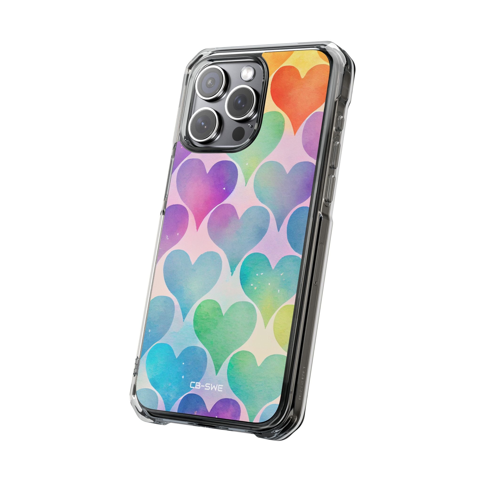 Watercolor Heart Symphony iPhone Case - Impact