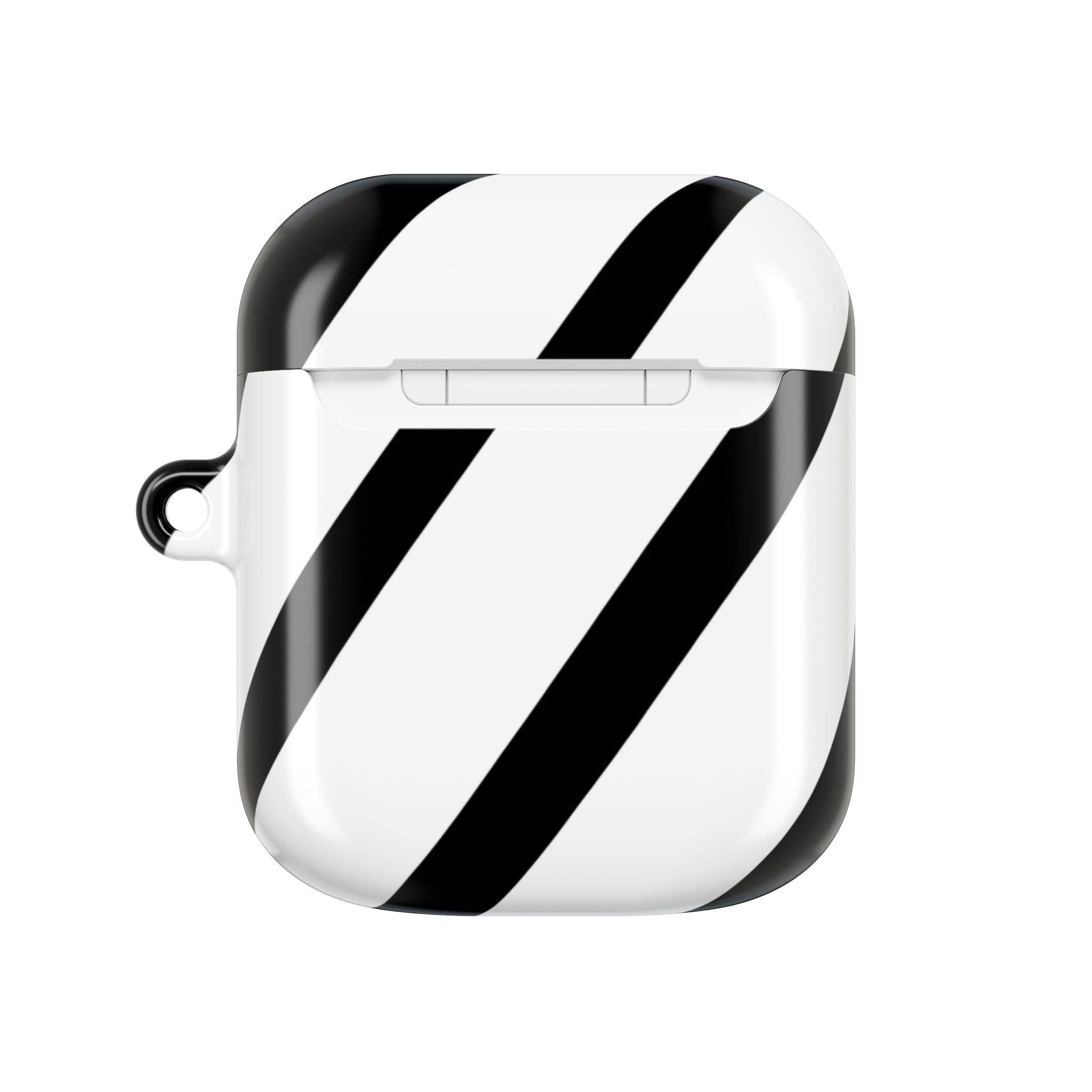 Diagonaaliraitoja Mustavalkoinen - AirPods Case