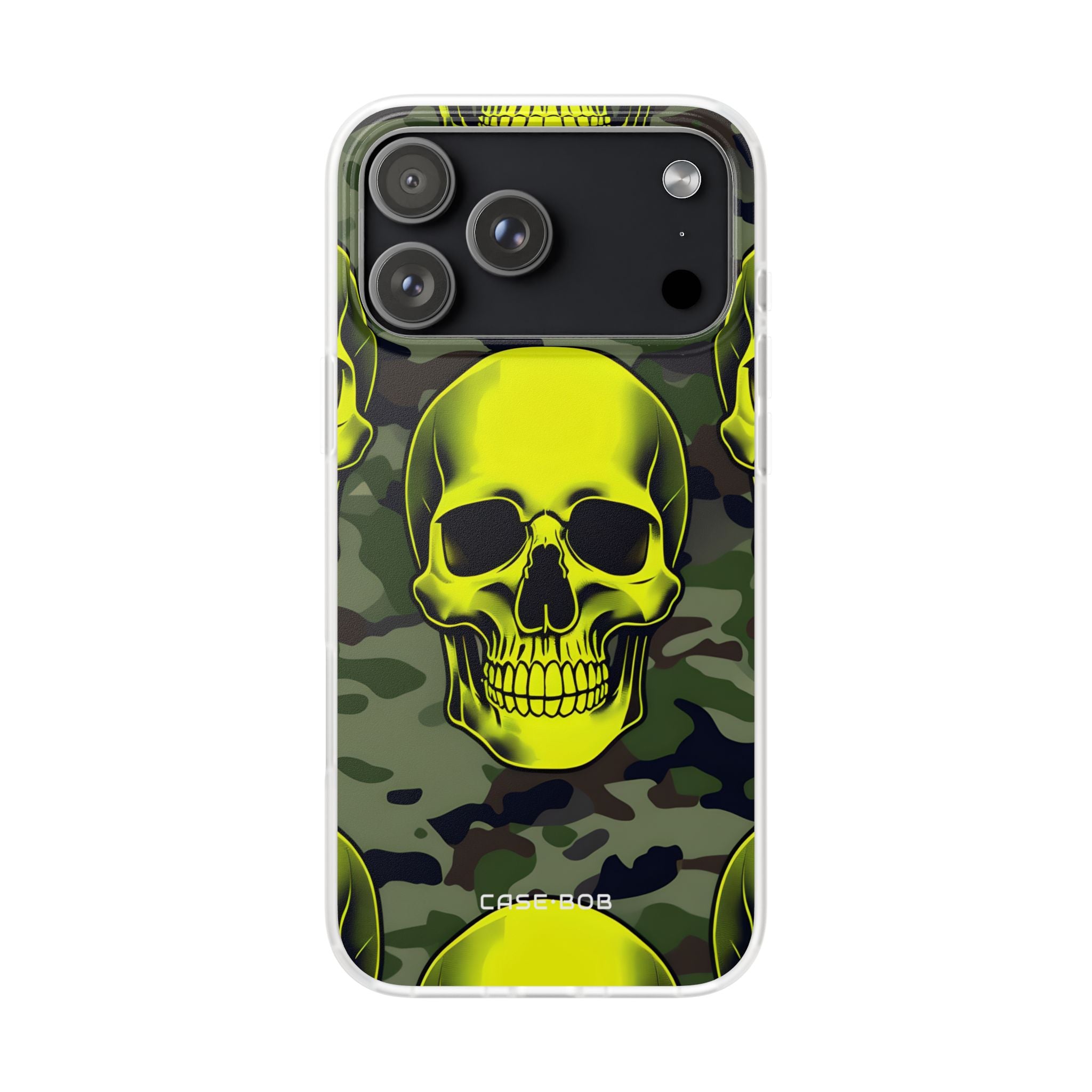 Neon Skull Camo iPhone 17 Pro MaxCase - Soft